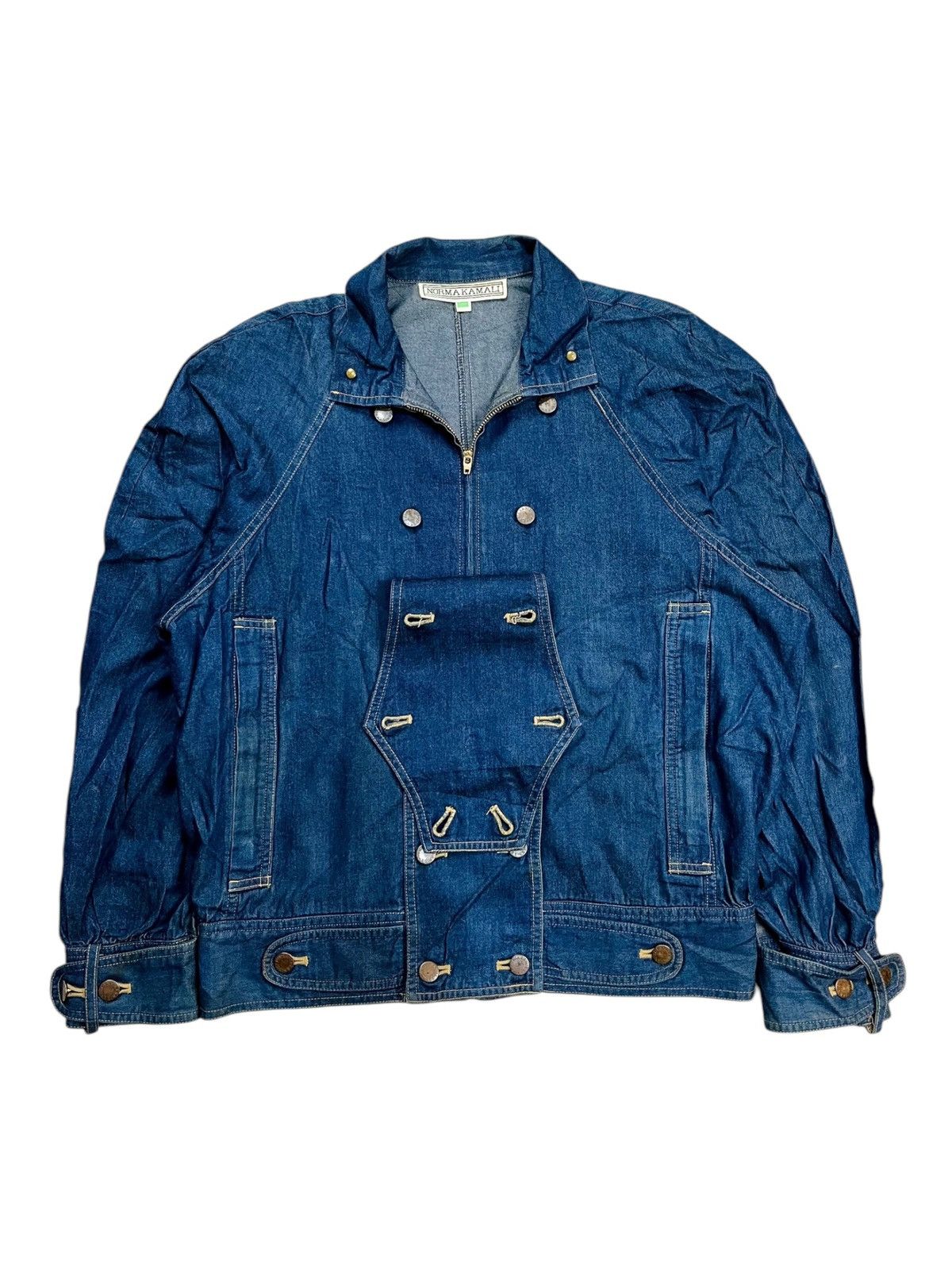 If Six Was Nine 1990s Norma Kamali - Napoleon Denim Jacket Size L / US 10 / IT 46 - 4 Thumbnail