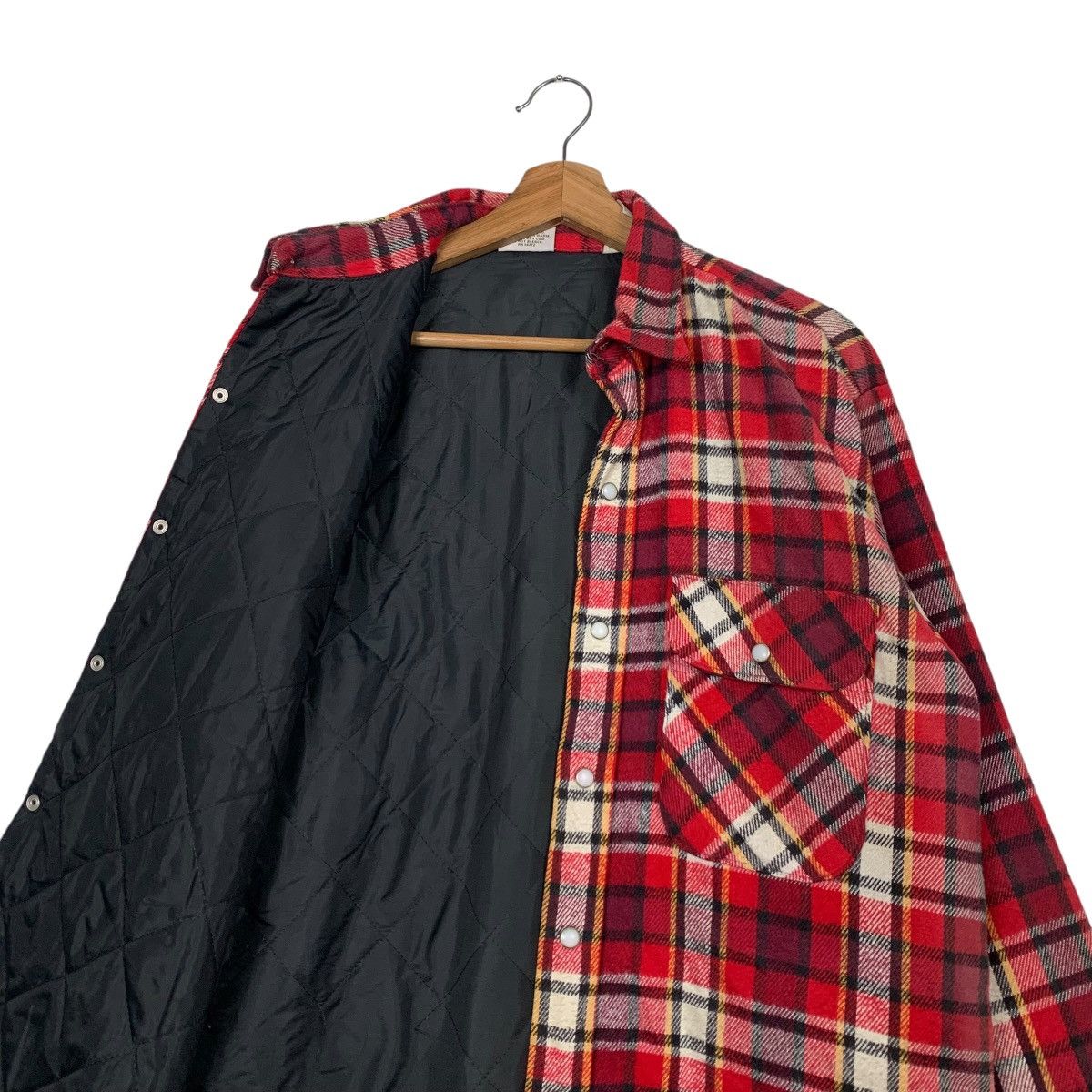 Flannel 90's FIVE BROTHER Red Checked Work Flannel Jacket #2253-C100 Size US M / EU 48-50 / 2 - 10 Thumbnail