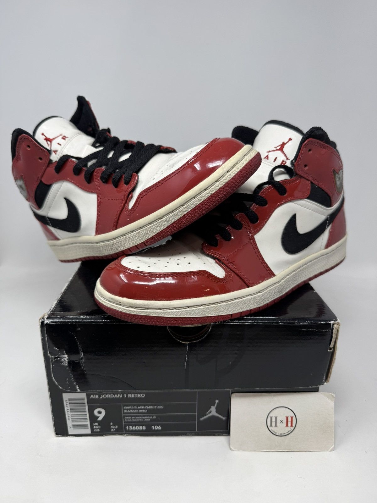 Jordan Brand Nike Air Jordan 1 Retro Patent Chicago Bulls 2003 Size US 9 / EU 42 - 1 Thumbnail
