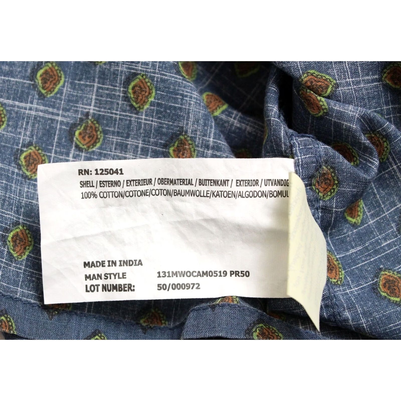 Vintage Woolrich Shirt Men's US LARGE Pocket Spread Collar Button Up Patterned Blue Size US L / EU 52-54 / 3 - 7 Thumbnail