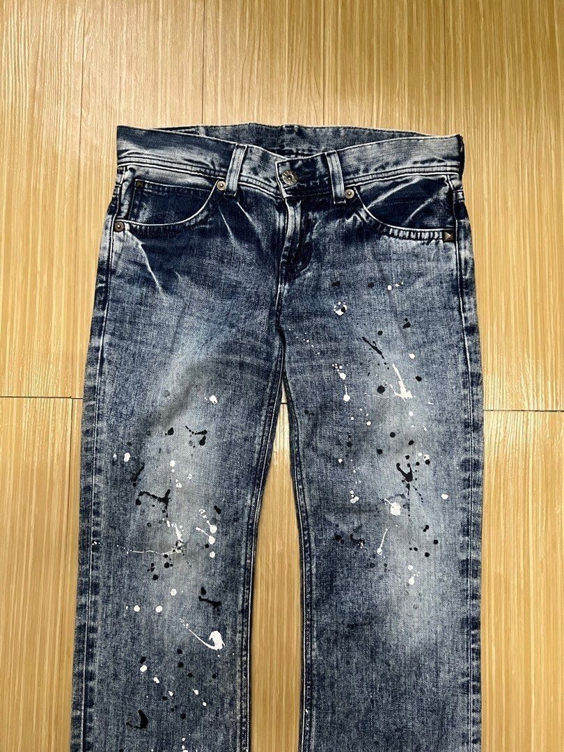 Japanese Brand Japanese Brand Something Edwin Painted Splash Denim Pant Size US 33 - 3 Thumbnail