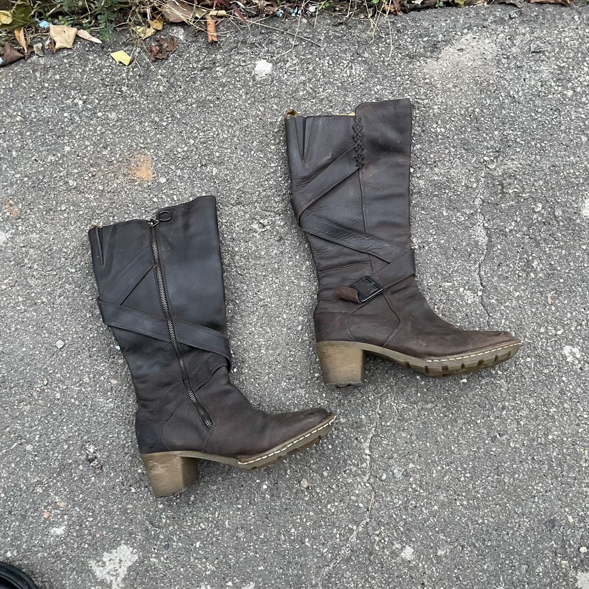 Dr. Martens × Vintage 39 Leather high lace boots Dr. Martens western cowboy shoes Size US 8 / IT 38 - 1 Thumbnail