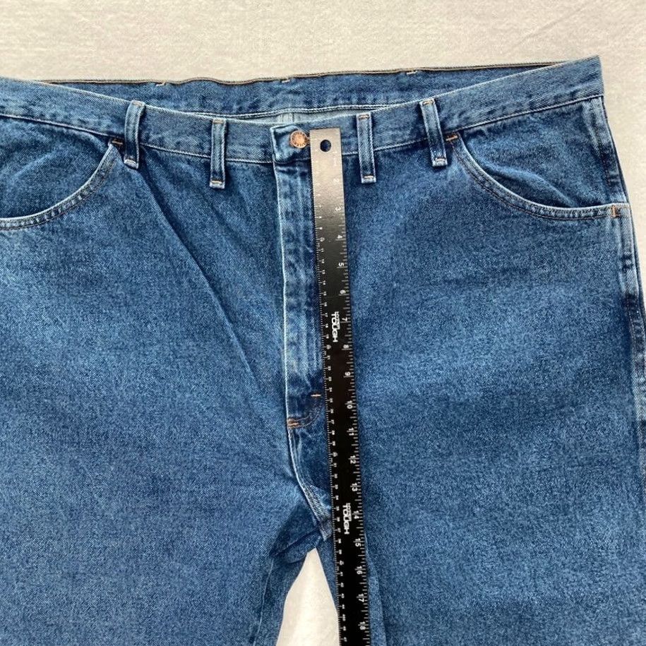 Denime Rustler Mens 46x30 Jeans Straight Denim Blue Reg Size US 30 / EU 46 - 7 Thumbnail