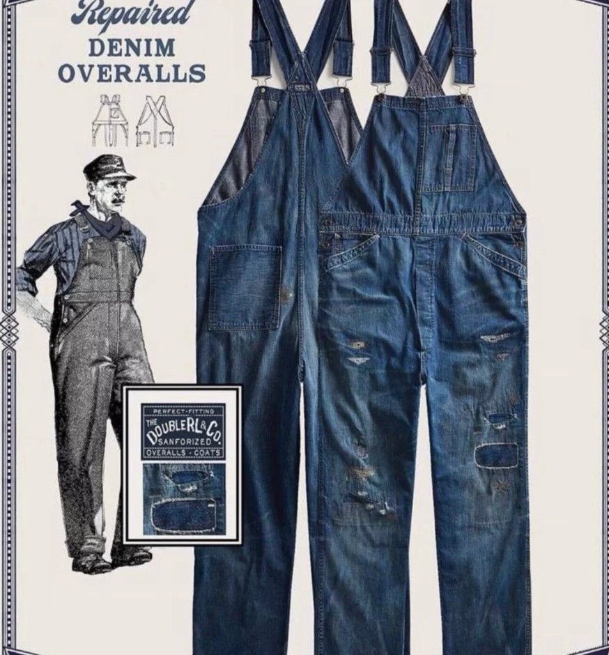 RRL Ralph Lauren rrl new with tags M lightweight washed distressed overalls Size US 32 / EU 48 - 5 Thumbnail