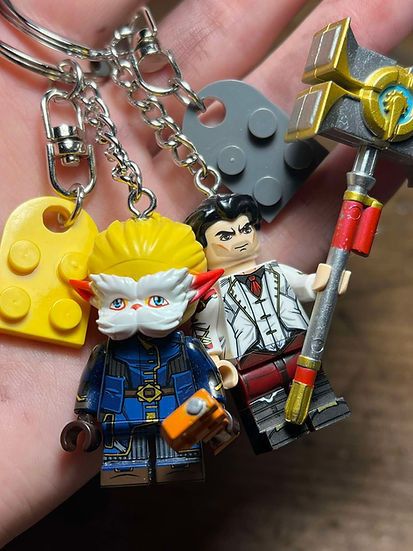 Cartoon Network × Handmade irritated studio arcane Heimerding Jayce minifigure keychain Size ONE SIZE - 1 Thumbnail