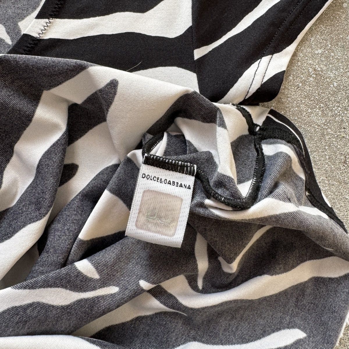 D&G Dolce & Gabbana Vintage Zebra Print Y2K T-Shirt