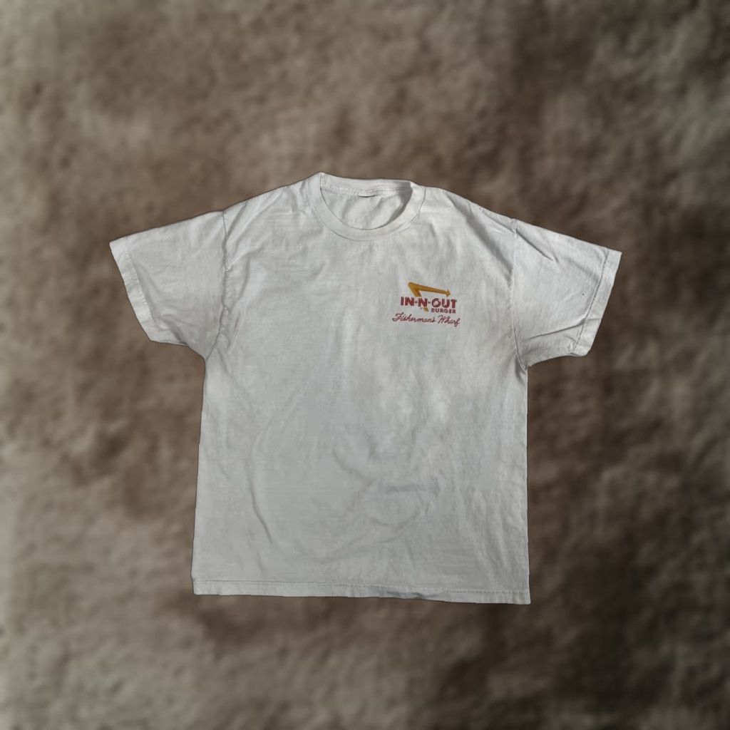 Vintage VINTAGE In-N-Out Burger Shirt Mens M/L White California Logo Graphic Print Crew Neck Short Sleeve Size US M / EU 48-50 / 2 - 1 Thumbnail