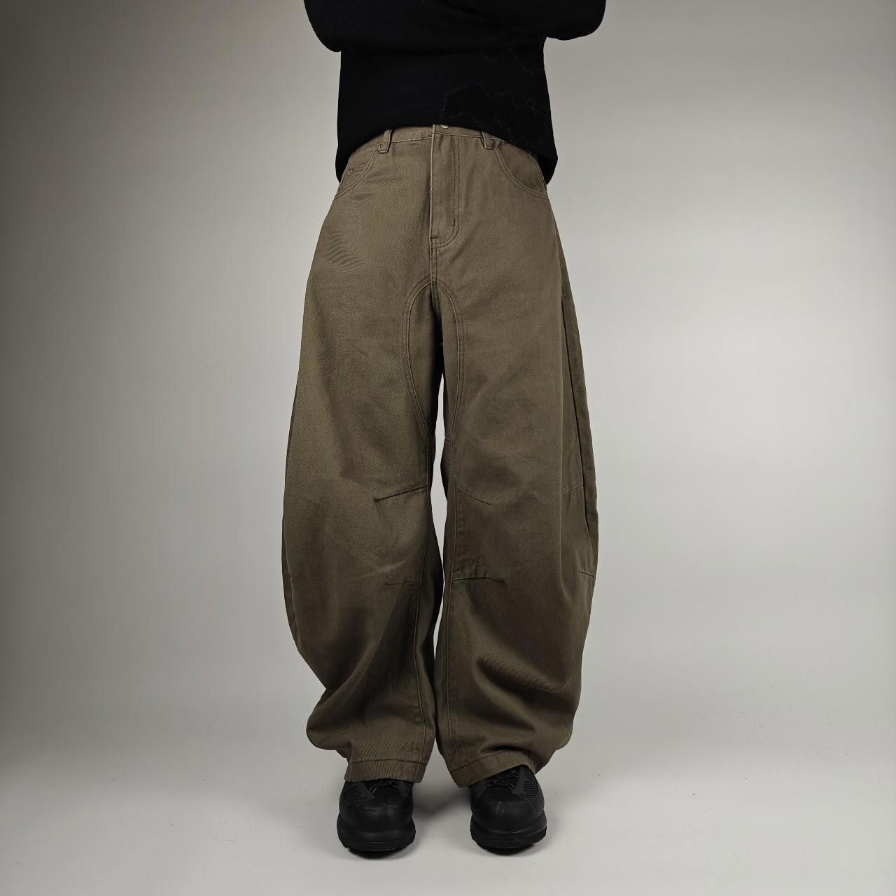 Other Khaki Darted Wide Leg Jeans Size US 32 / EU 48 - 2 Thumbnail