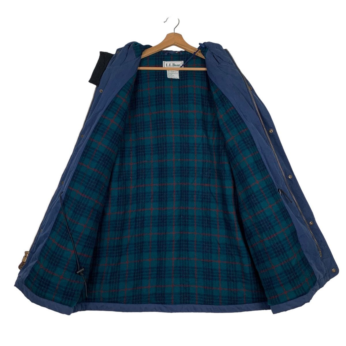 L.L. Bean L.L BEAN Tartan Lined Hooded Chore Jacket Parka #0353-C16 Size US L / EU 52-54 / 3 - 12 Thumbnail