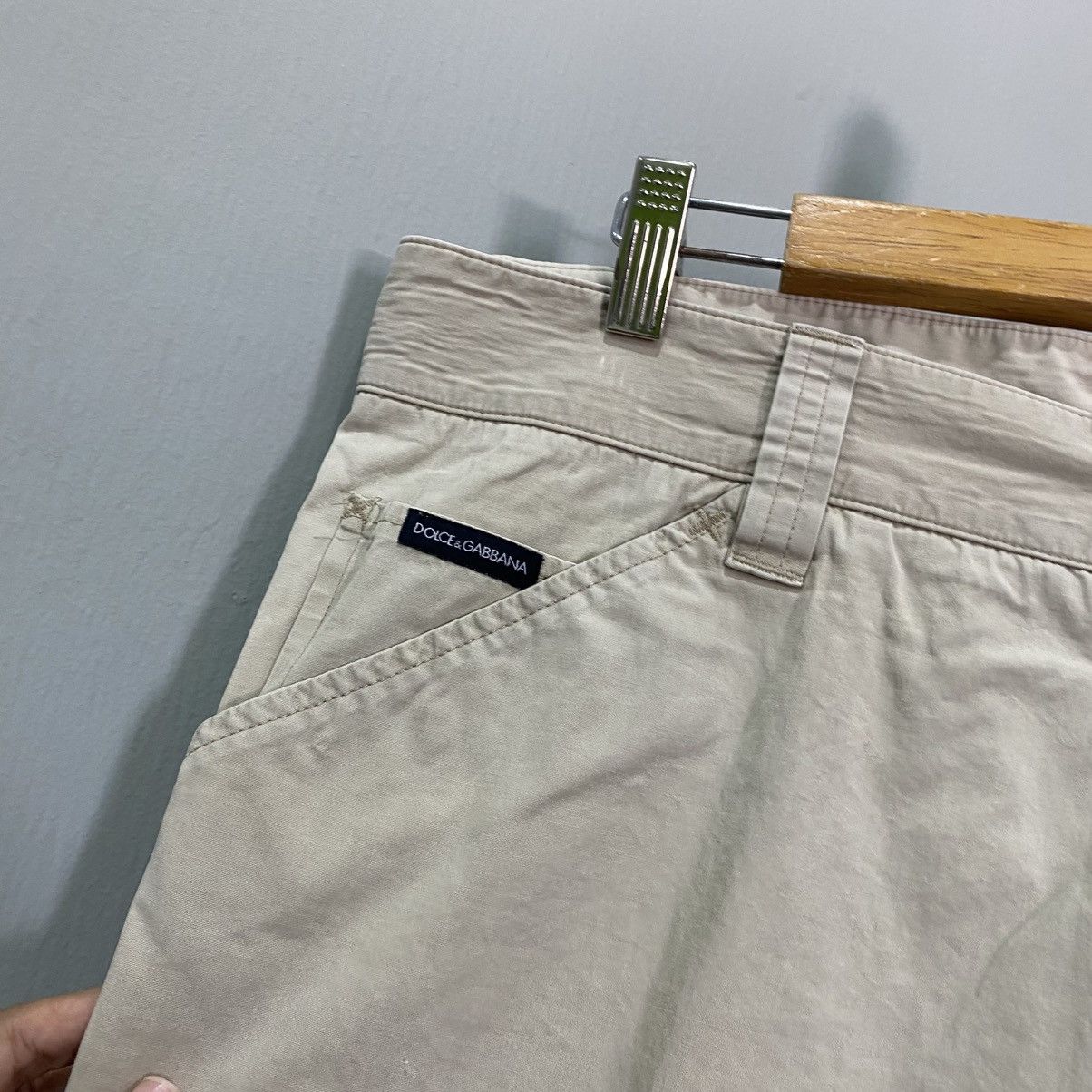 Dolce & Gabbana Vintage Dolce & Gabbana Khaki Cargo Chino Pants - Cream Size US 34 / EU 50 - 9 Thumbnail