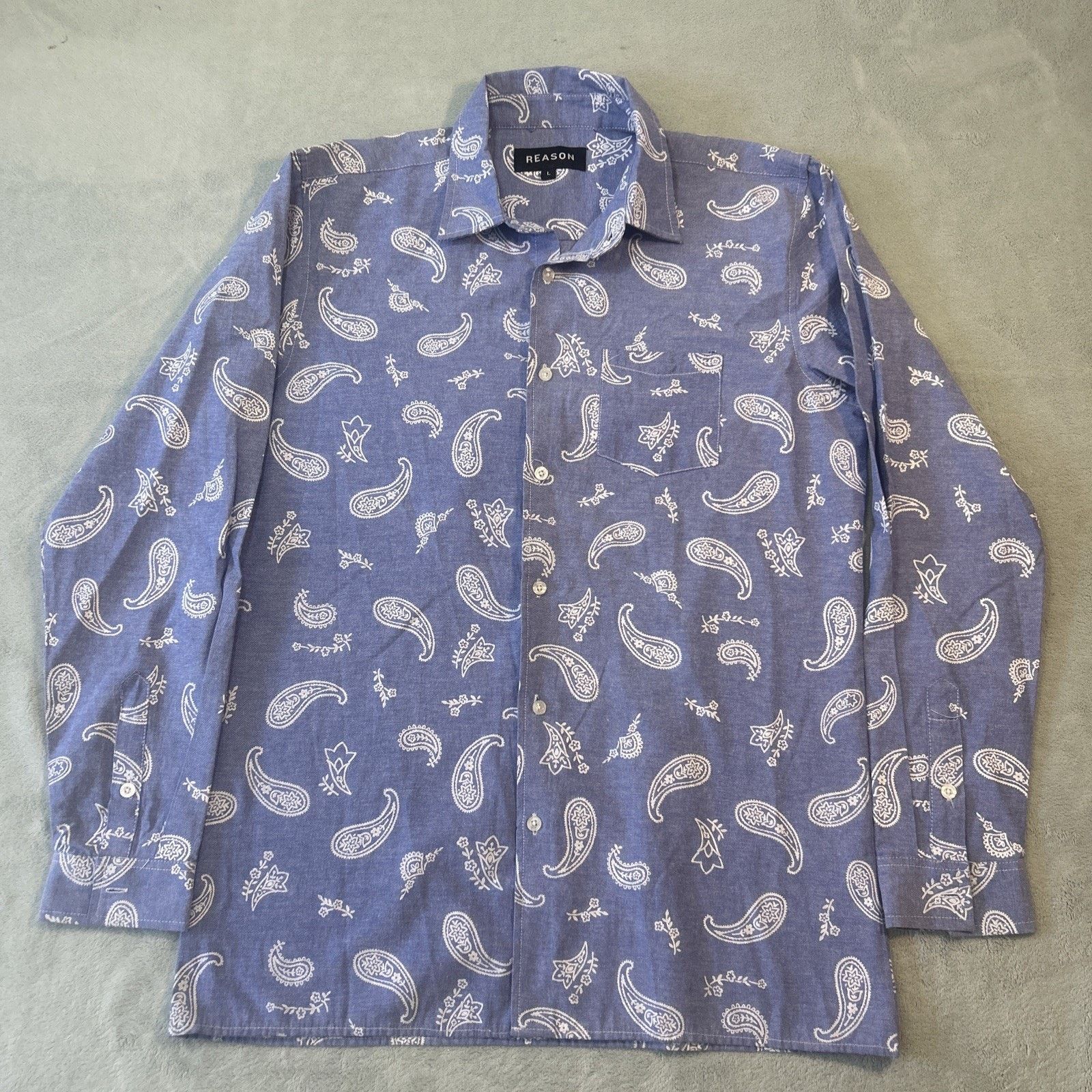 Wrangler Brush popper Paisley Button Up Shirt Mens Large Long Sleeve Size US L / EU 52-54 / 3 - 1 Thumbnail