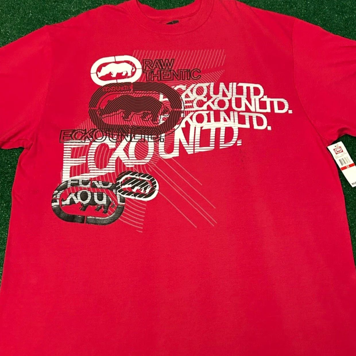 Ecko Unltd. VINTAGE Ecko Unltd Logo Shirt Mens 3XL Red Grunge Hip Hop Skater Y2K VTG NWT Size US XXL / EU 58 / 5 - 3 Thumbnail