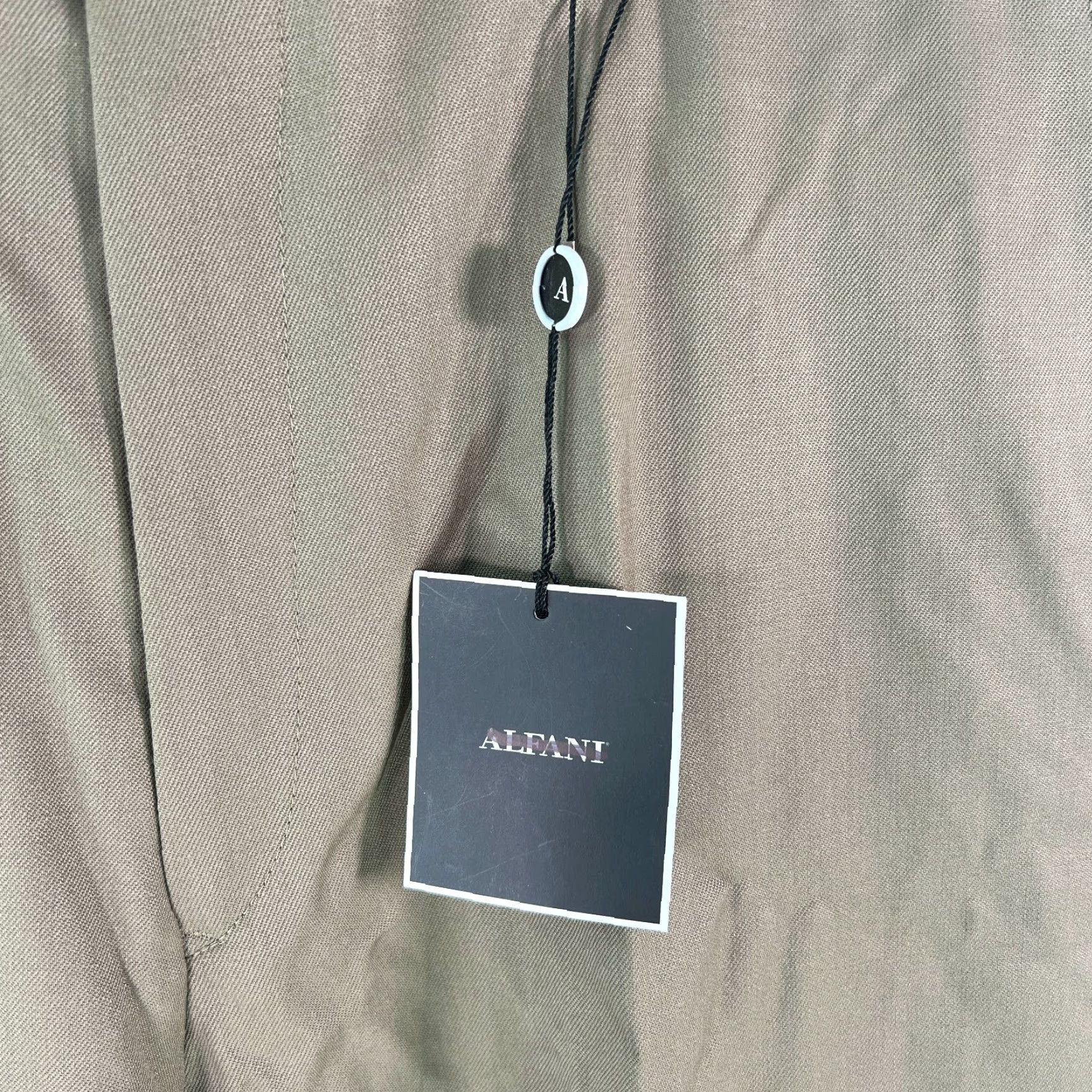Alfani VINTAGE Alfani Mens Dress Pants Wool Solid Straight Leg Mid Rise Size 34X34 Tan Size US 34 / EU 50 - 7 Thumbnail