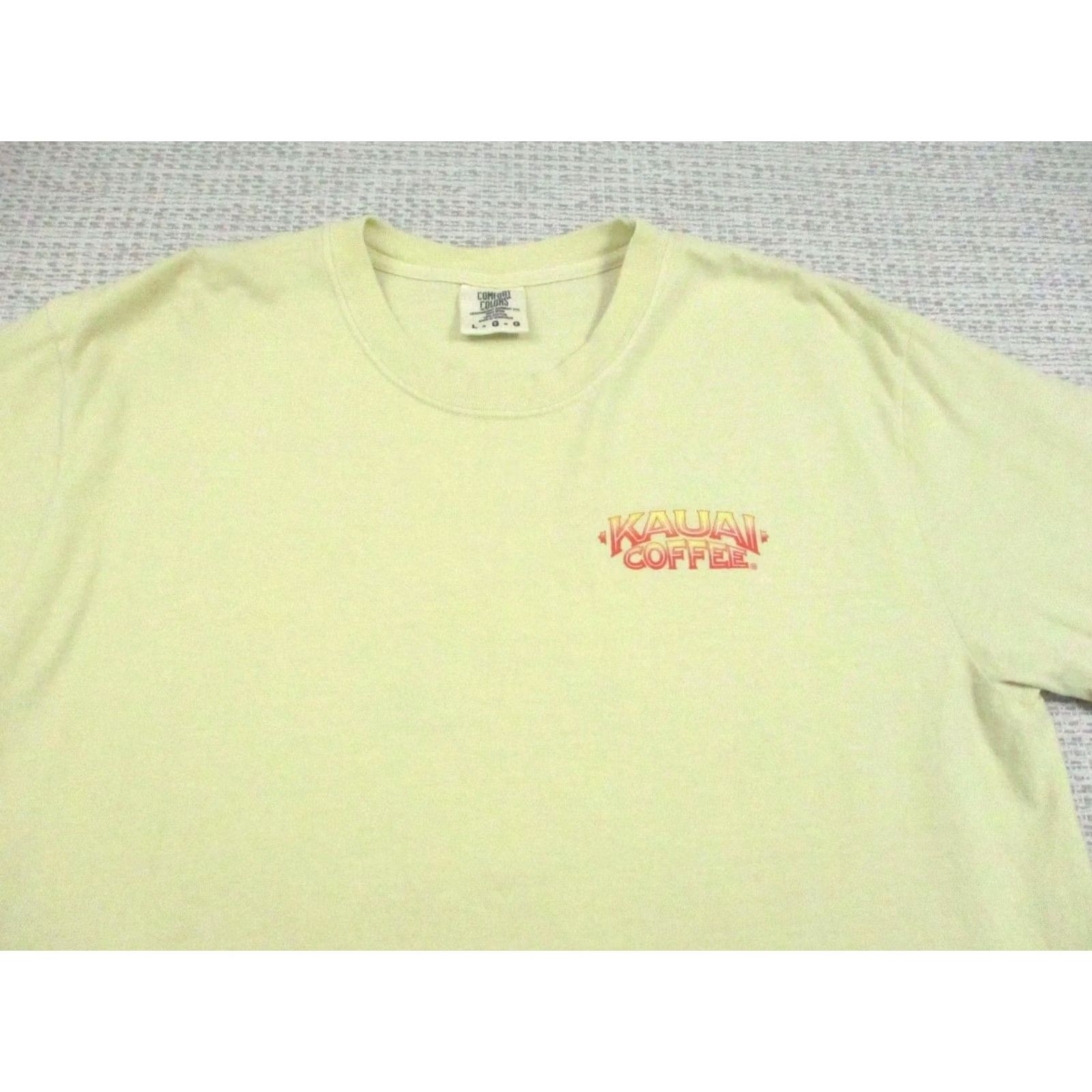Comfort Colors Comfort Colors Big Braddahs Coffee Shirt Mens Large Yellow Kauai Graphic Tee Size US L / EU 52-54 / 3 - 6 Thumbnail