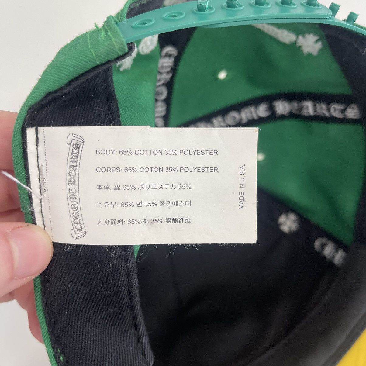 Chrome Hearts Chrome Hearts Baseball Hat Green/Yellow Size ONE SIZE - 7 Thumbnail