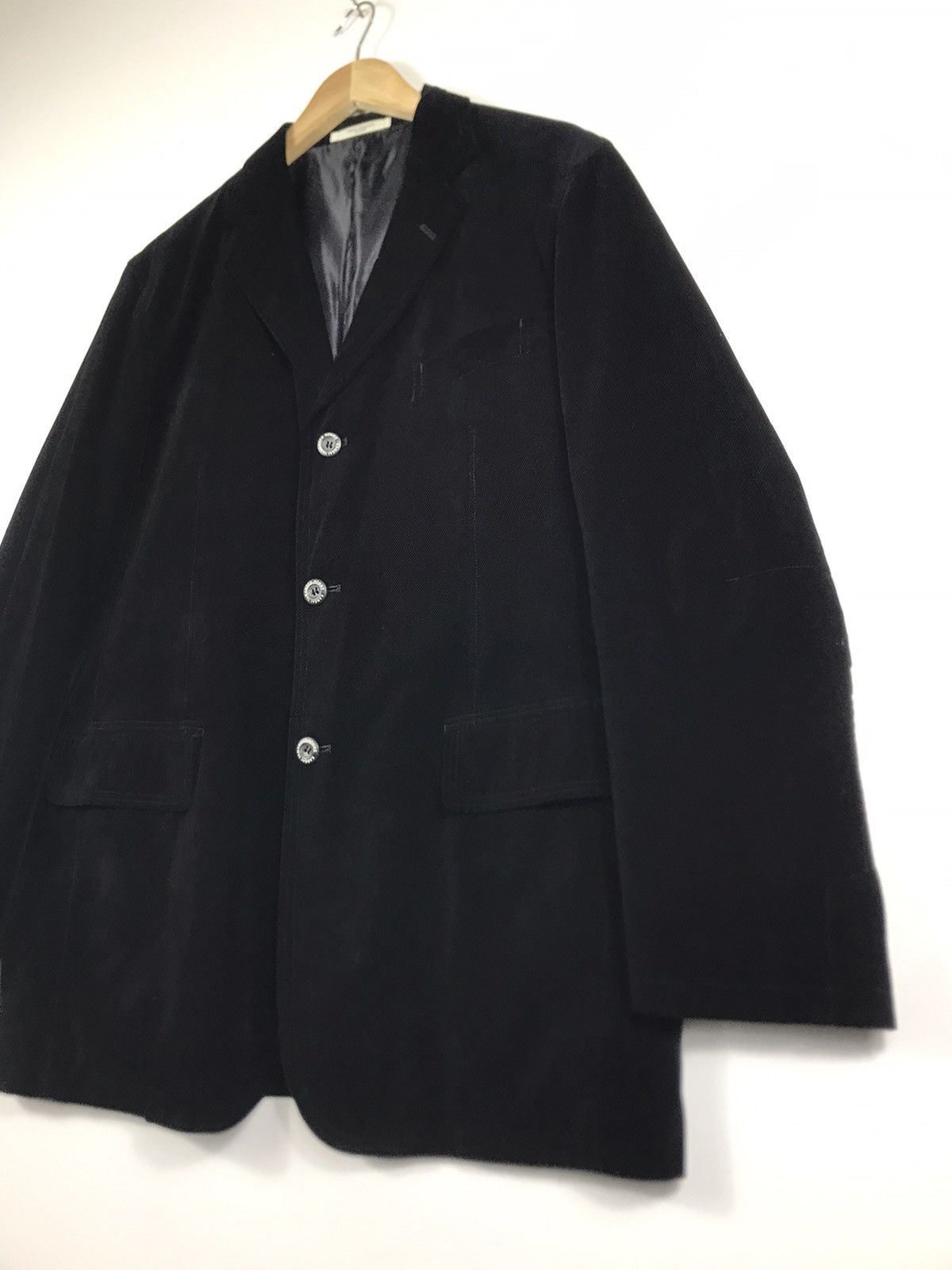 Japanese Brand × Kansai Yamamoto × Vintage ⚡️Vintage Kansai Yamamoto Homme Velvet Button Coat Jacket Size US L / EU 52-54 / 3 - 3 Thumbnail