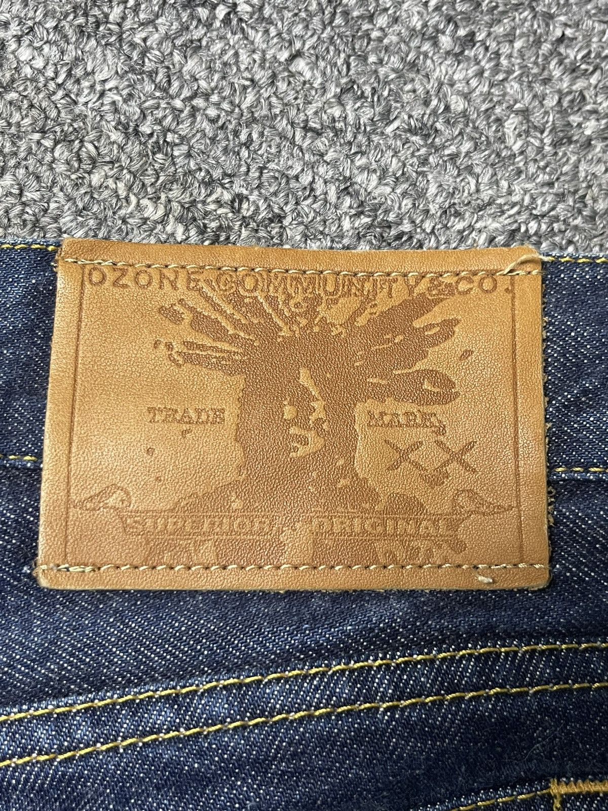 Japanese Brand × Vintage OZONE Flower Embroidery Flare Denim Jeans (91) Size US 28 / EU 44 - 10 Thumbnail