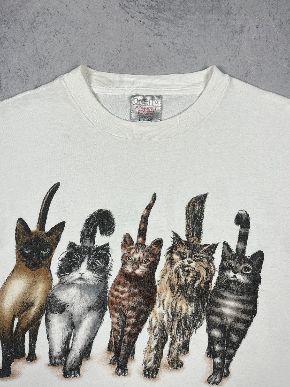 Vintage Vintage Cat’s humor cute graphic tee 90’s Size US L / EU 52-54 / 3 - 3 Thumbnail