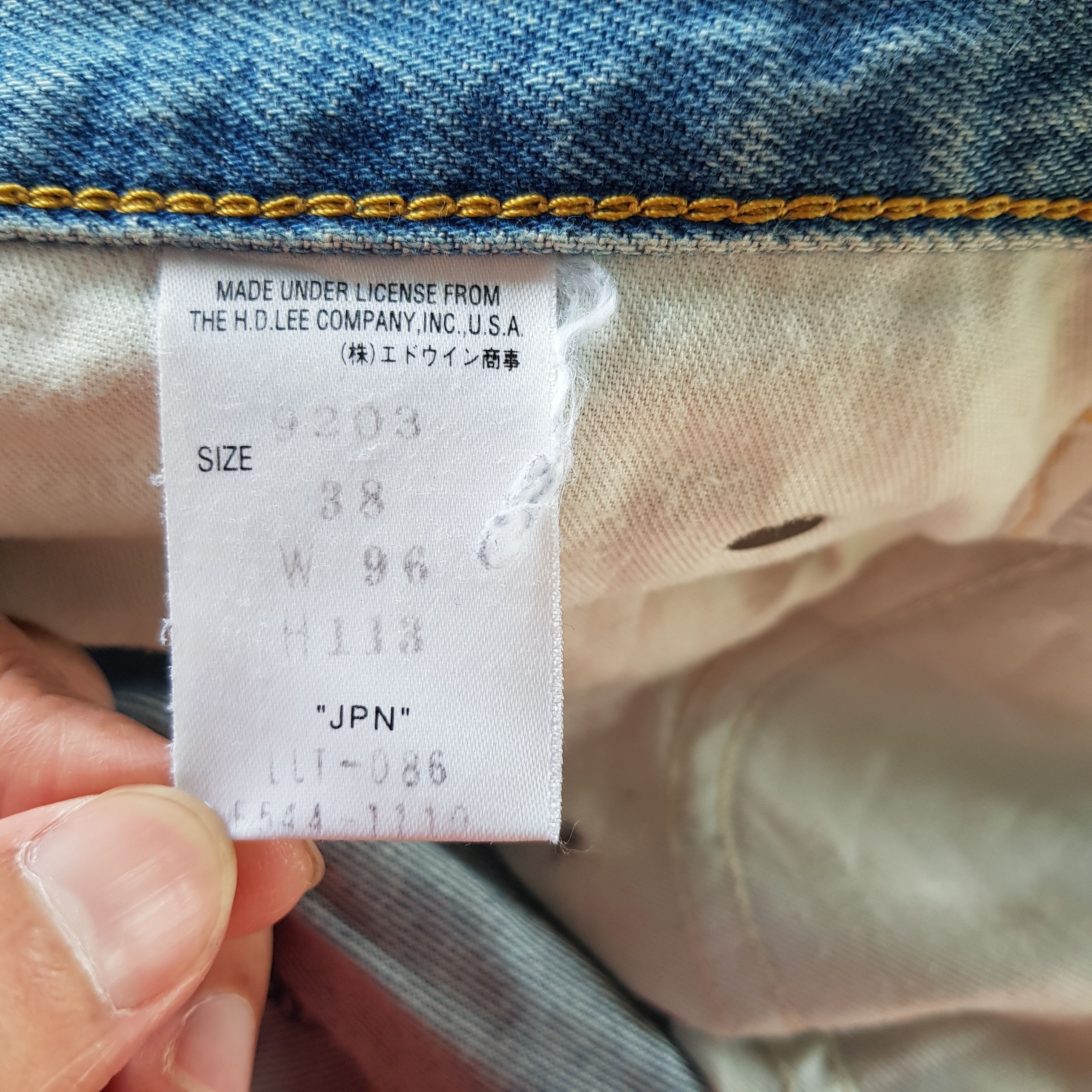 Lee Vintage 90s Lee Light Wash Jeans Lee Sanforized Denim Pants Size US 36 / EU 52 - 7 Thumbnail