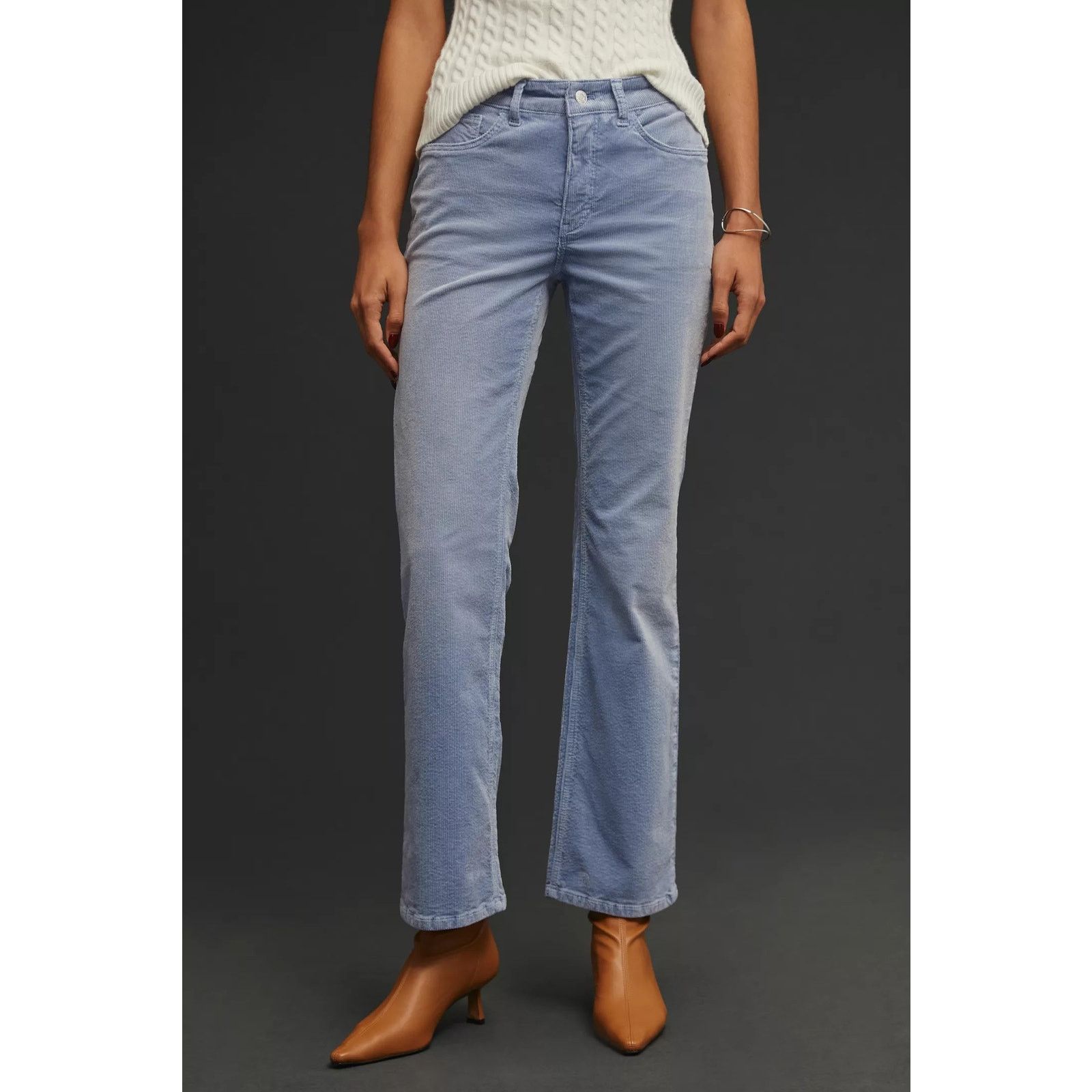 Anthropologie Anthropologie The Yaya Mid-Rise Crop Flare Corduroy J23T Size 23" - 4 Thumbnail