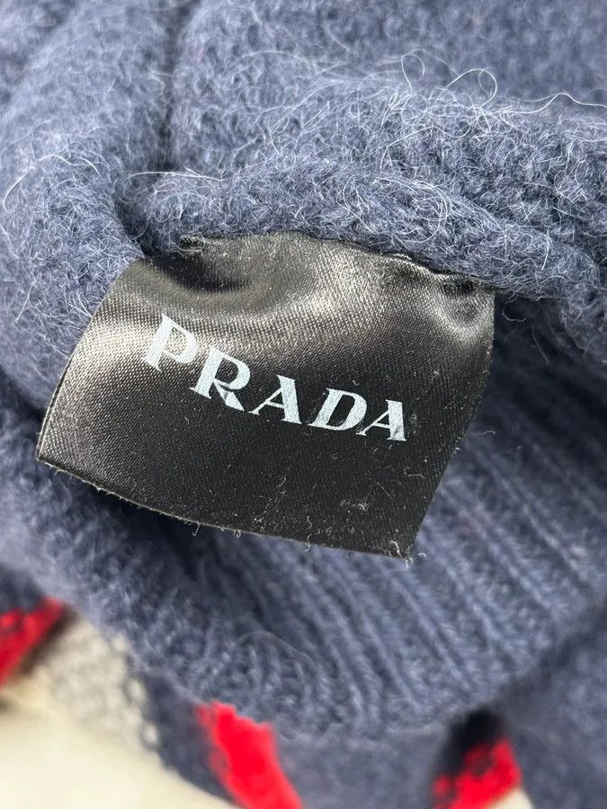 Prada AW2014 Prada Navy Striped Mérinos Wool Sweater Size US M / EU 48-50 / 2 - 8 Thumbnail