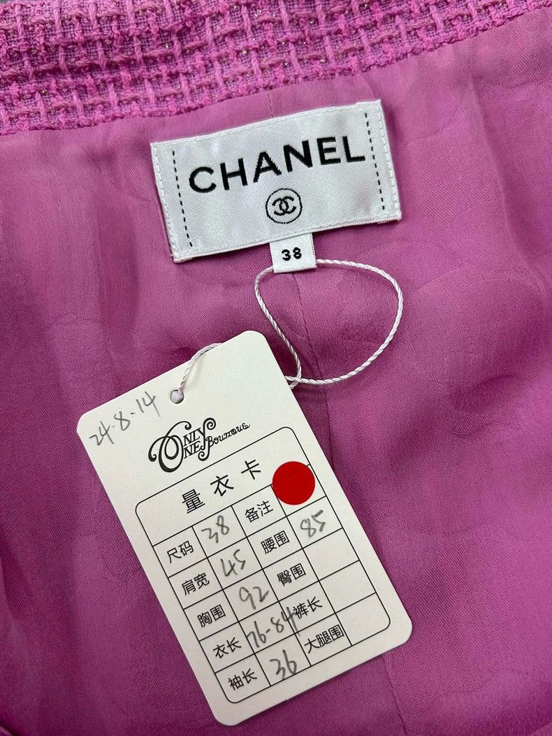 Chanel Chanel 22S rose pink sequin rolled tweed knitted dress Size XS / US 0-2 / IT 36-38 - 4 Thumbnail