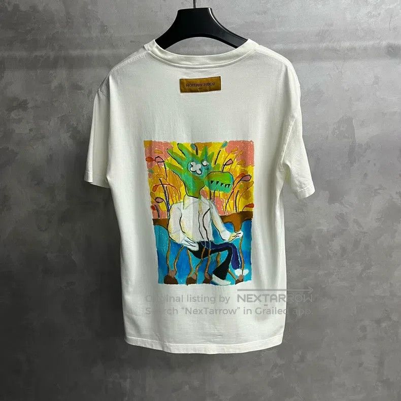 Louis Vuitton Louis Vuitton White printed crew neck pullover short sleev Size US L / EU 52-54 / 3 - 5 Thumbnail