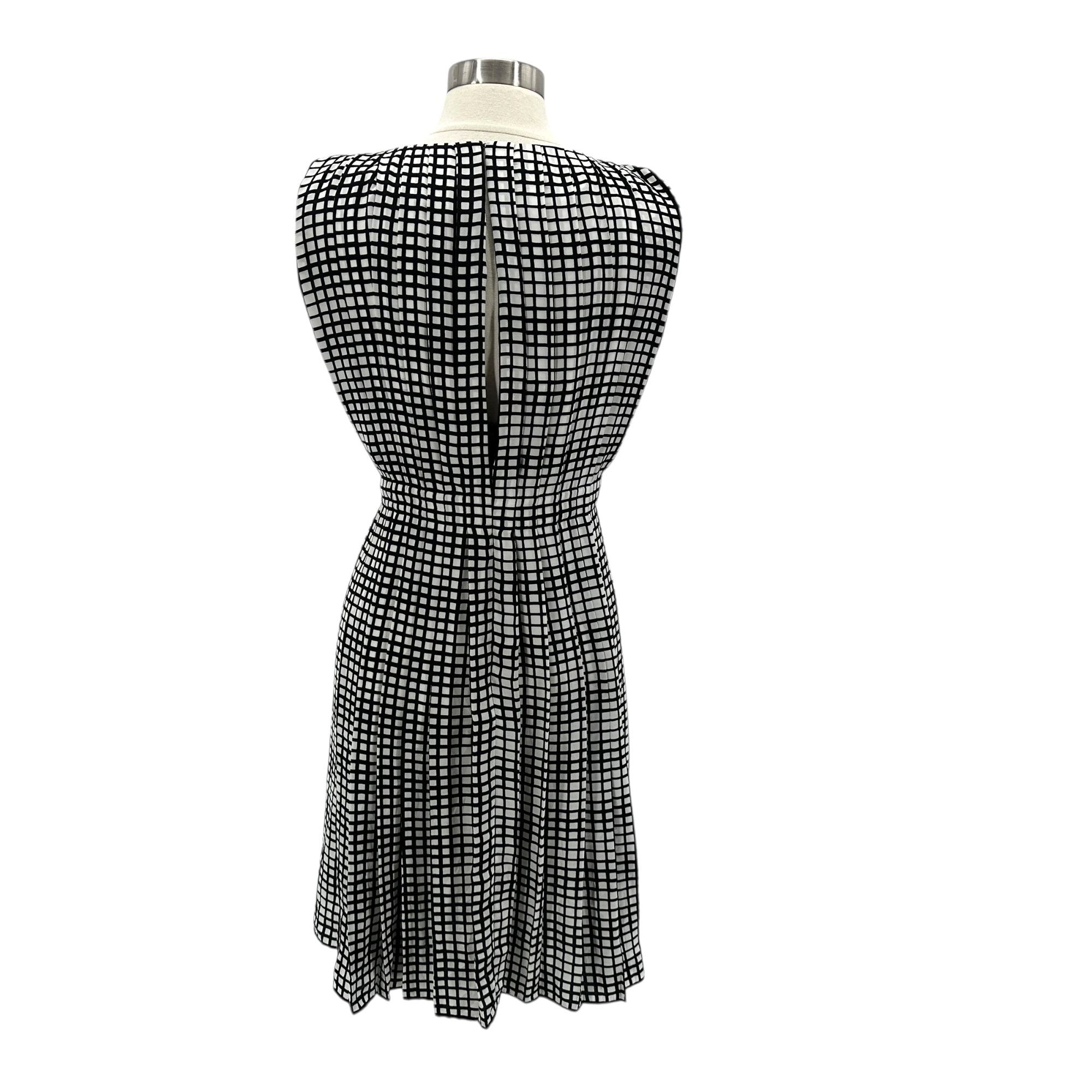 L'AGENCE L'Agence Womens 8 Dress Checker Sleeveless A-Line Black Whit Size M / US 6-8 / IT 42-44 - 5 Thumbnail