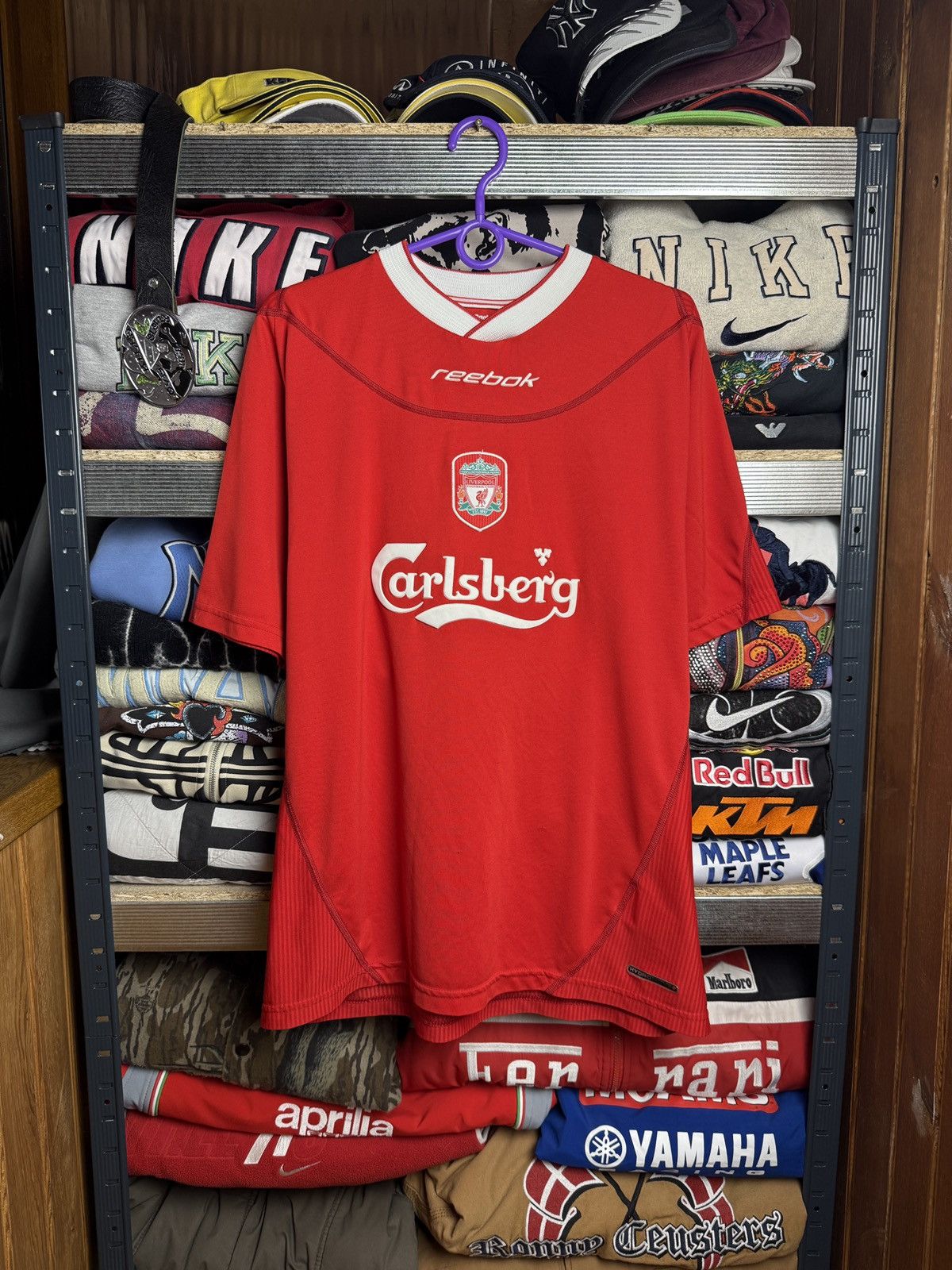 Vintage tee Liverpool Reebok Carlsberg 90s away shirt jersey