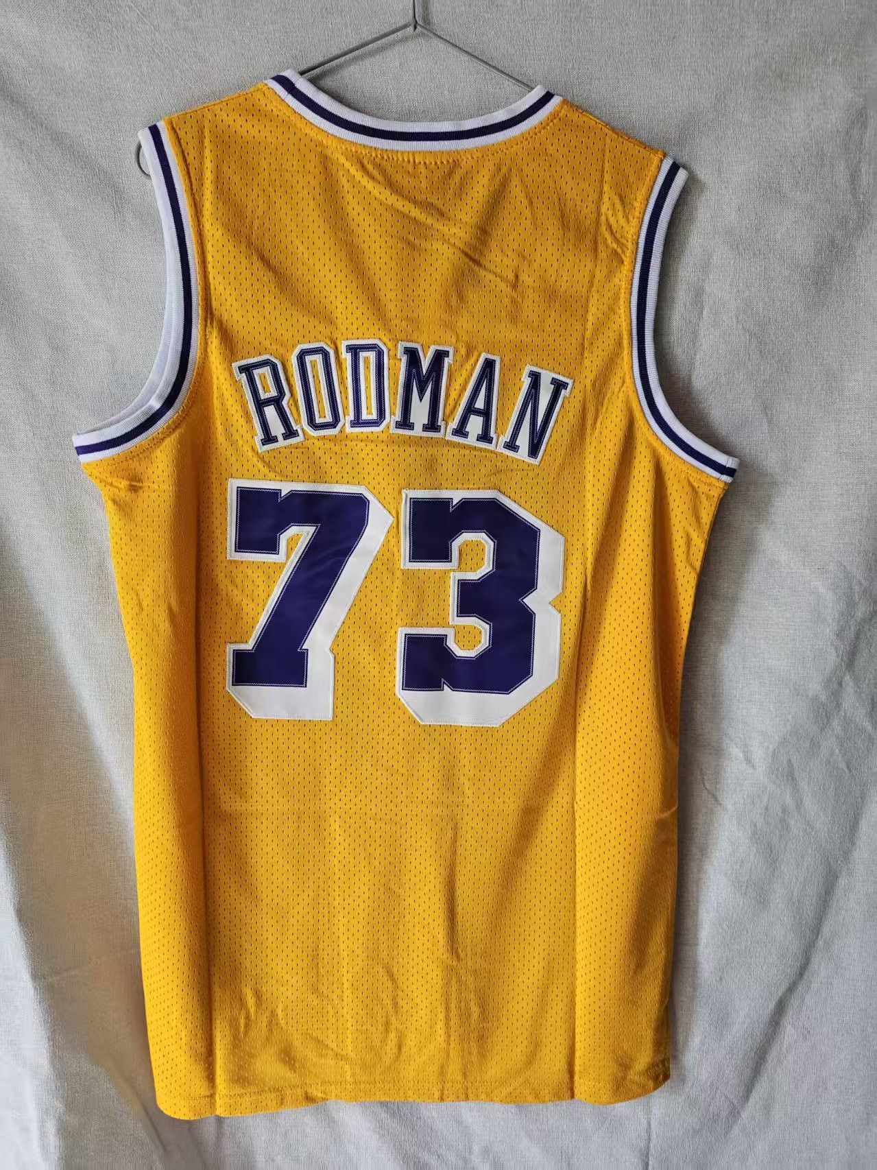 NBA Los Angeles Lakers 73 Dennis Rodman Jersey Stitched Green Size US M / EU 48-50 / 2 - 2 Thumbnail