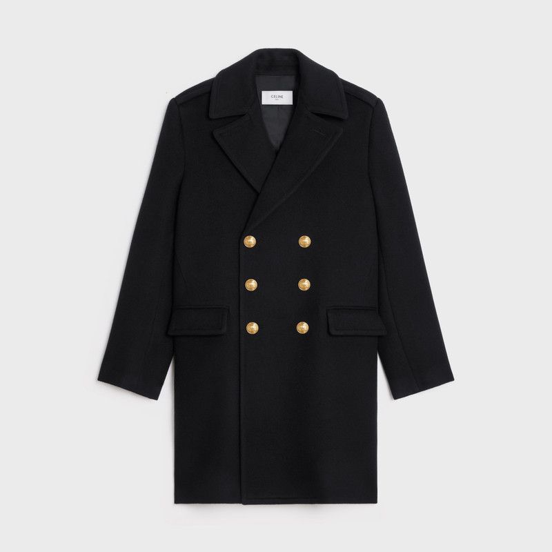 military coat in cashmere wool