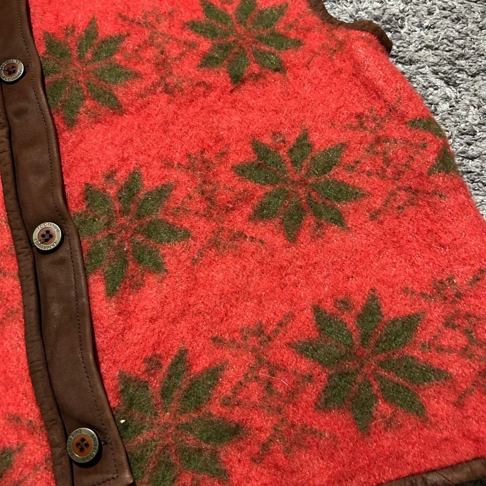 Vintage Vintage Norwegian Wool Vest Sleeveless Jacket Red Medium Size M / US 6-8 / IT 42-44 - 6 Thumbnail