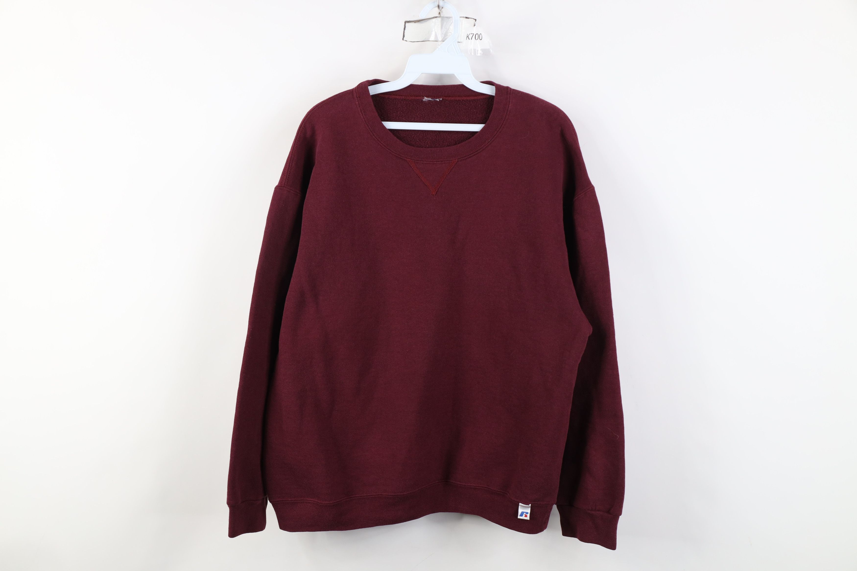 Russell Athletic Vintage 90s Russell Athletic Crewneck Sweatshirt Maroon Size US M / EU 48-50 / 2 - 1 Thumbnail