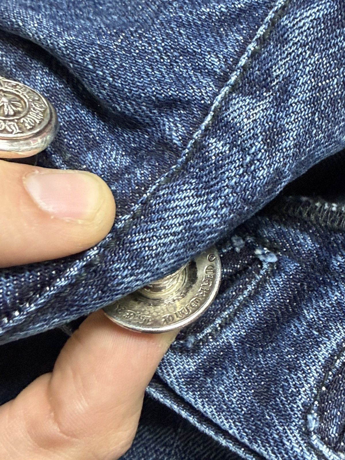 Chrome Hearts Chrome Hearts Navy Brown Black White Fleur Jeans Size US 31 - 20 Thumbnail