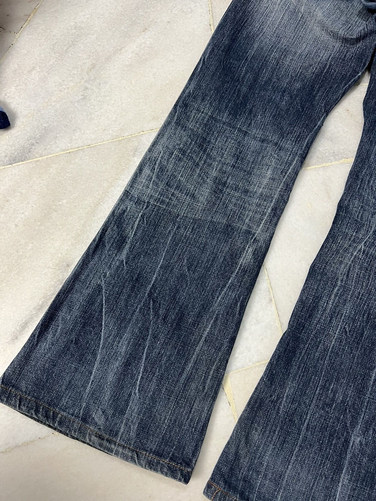 If Six Was Nine × Le Grande Bleu (L.G.B.) JAPANESE BRAND ANTI-LABEL FLARE JEANS VERY RARE Size US 31 - 10 Thumbnail