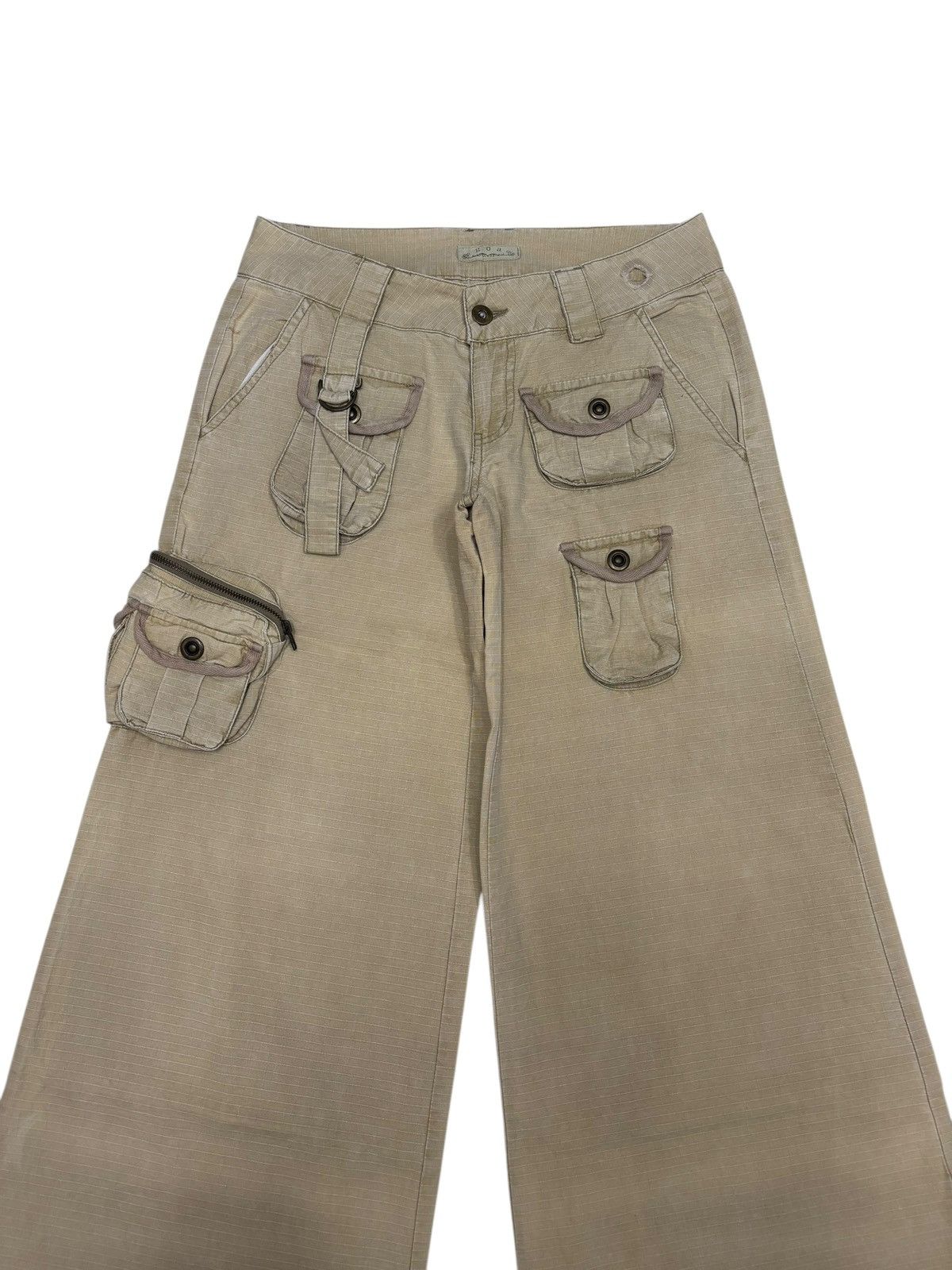 GOA 🔥G.O.A SUPER FLARED PARACHUTE PANTS CARGO LOW RISE Size US 28 / EU 44 - 4 Thumbnail