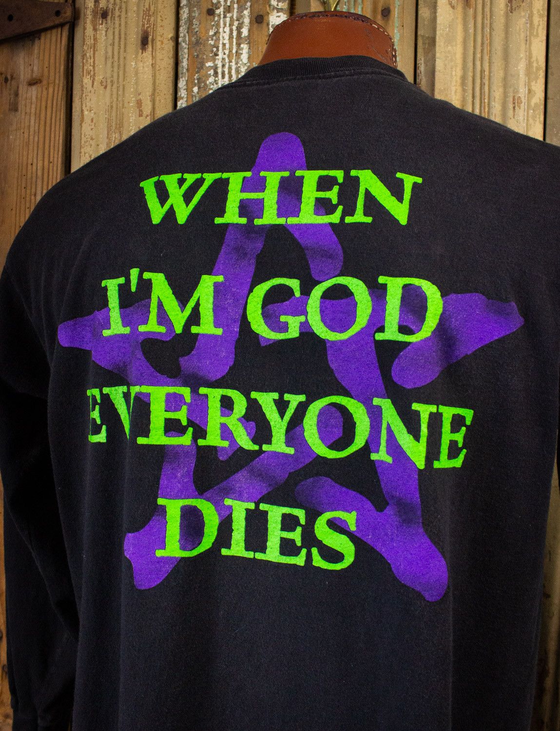 Band Tees × Vintage Vintage Marilyn Manson When I'm God Concert T Shirt 1996 Size US XL / EU 56 / 4 - 7 Thumbnail