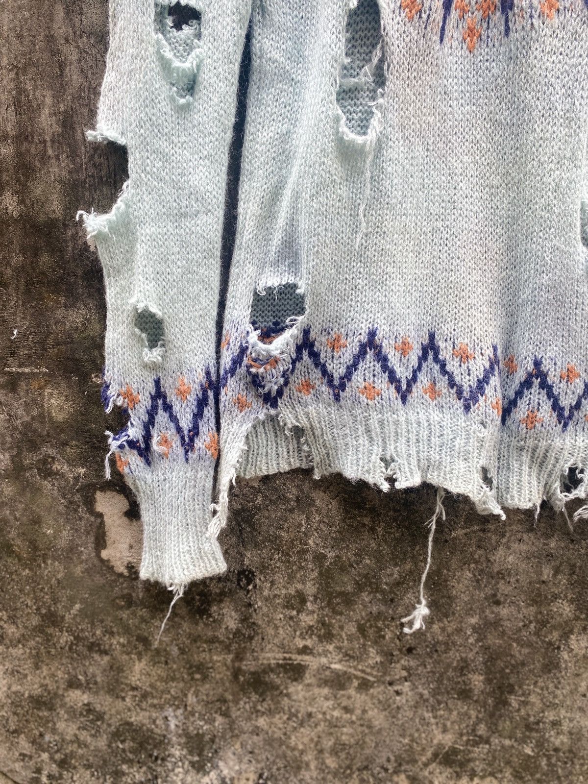 If Six Was Nine × Japanese Brand × Le Grande Bleu (L.G.B.) Js.New York Distressed Grunge Punk Knit numbernine style Size US M / EU 48-50 / 2 - 6 Thumbnail