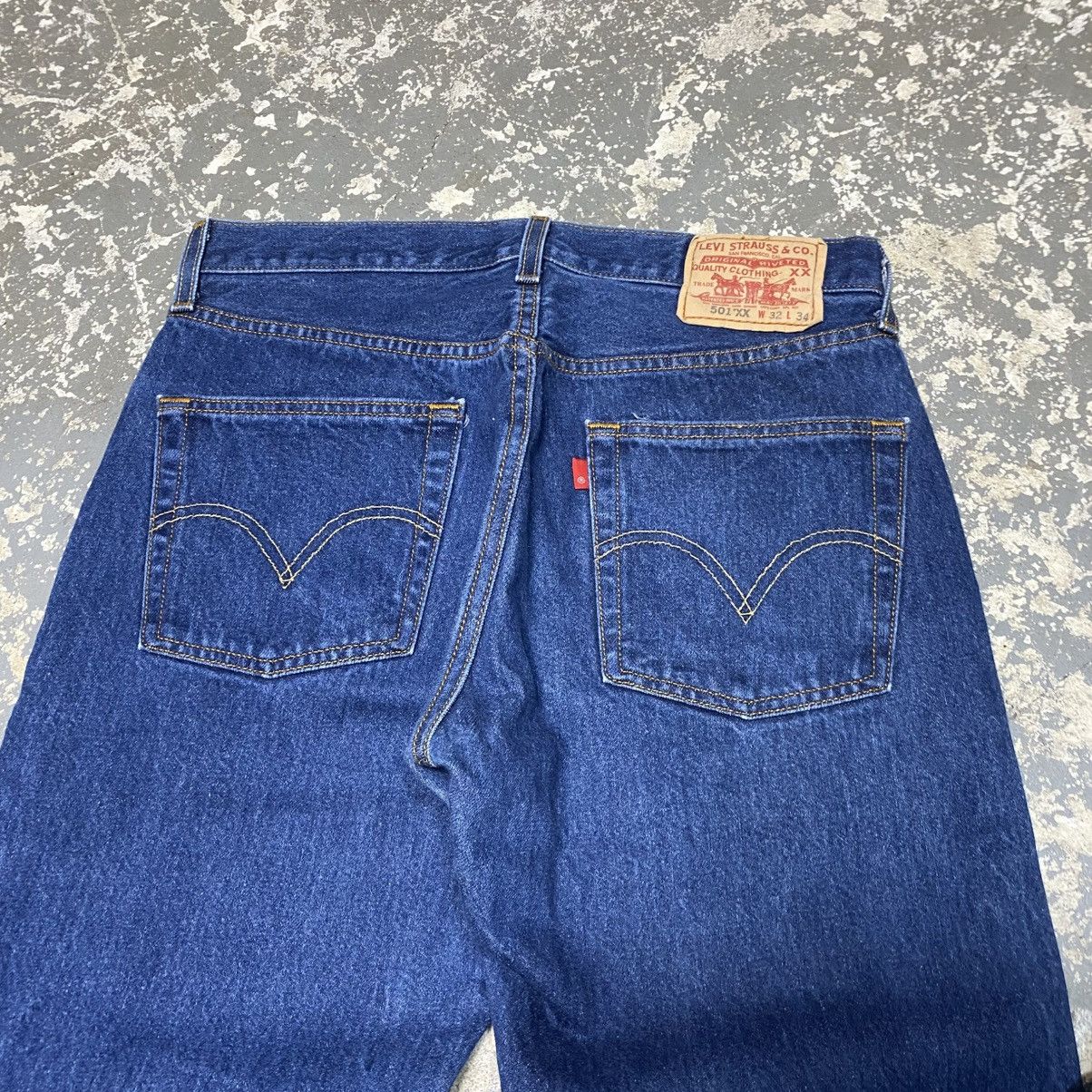 Japanese Brand × Levi's × Vintage Vintage Levi’s 501XX Button Fly Blue Dark Denim Jeans 90s Size US 31 - 10 Thumbnail