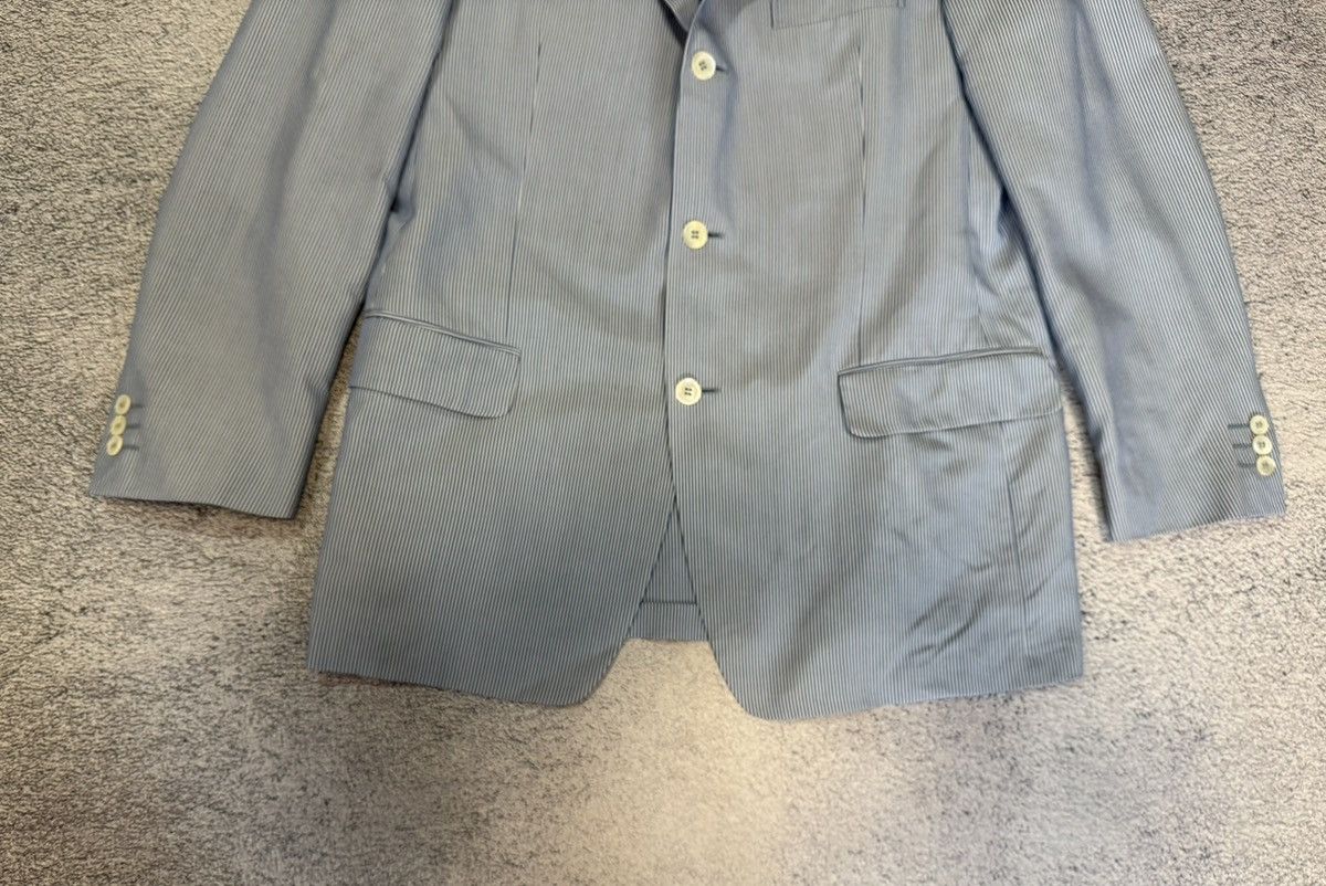 Ermenegildo Zegna Ermenegildo Zegna Soft Silk Blazer 52R Seersucker Luxury Size 42R - 4 Thumbnail