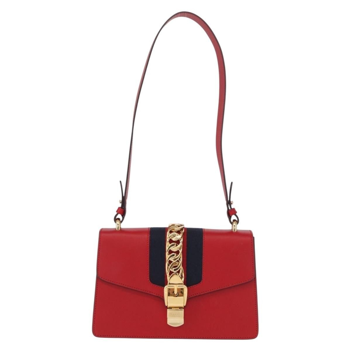 Gucci Gucci Sylvie Shoulder Bag Leather Size ONE SIZE - 1 Thumbnail