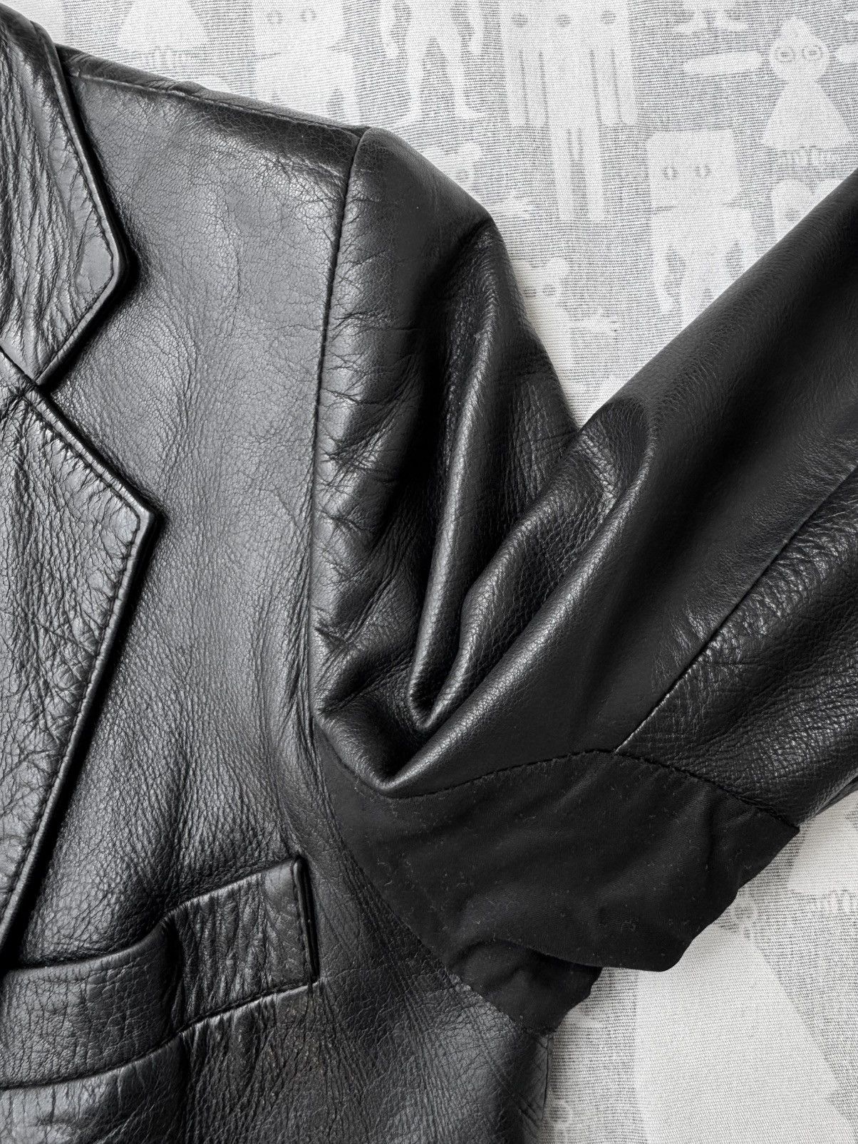 Ann Demeulemeester Ann Demeulemeester AW98 Leather Blazer Size S / US 4 / IT 40 - 3 Thumbnail