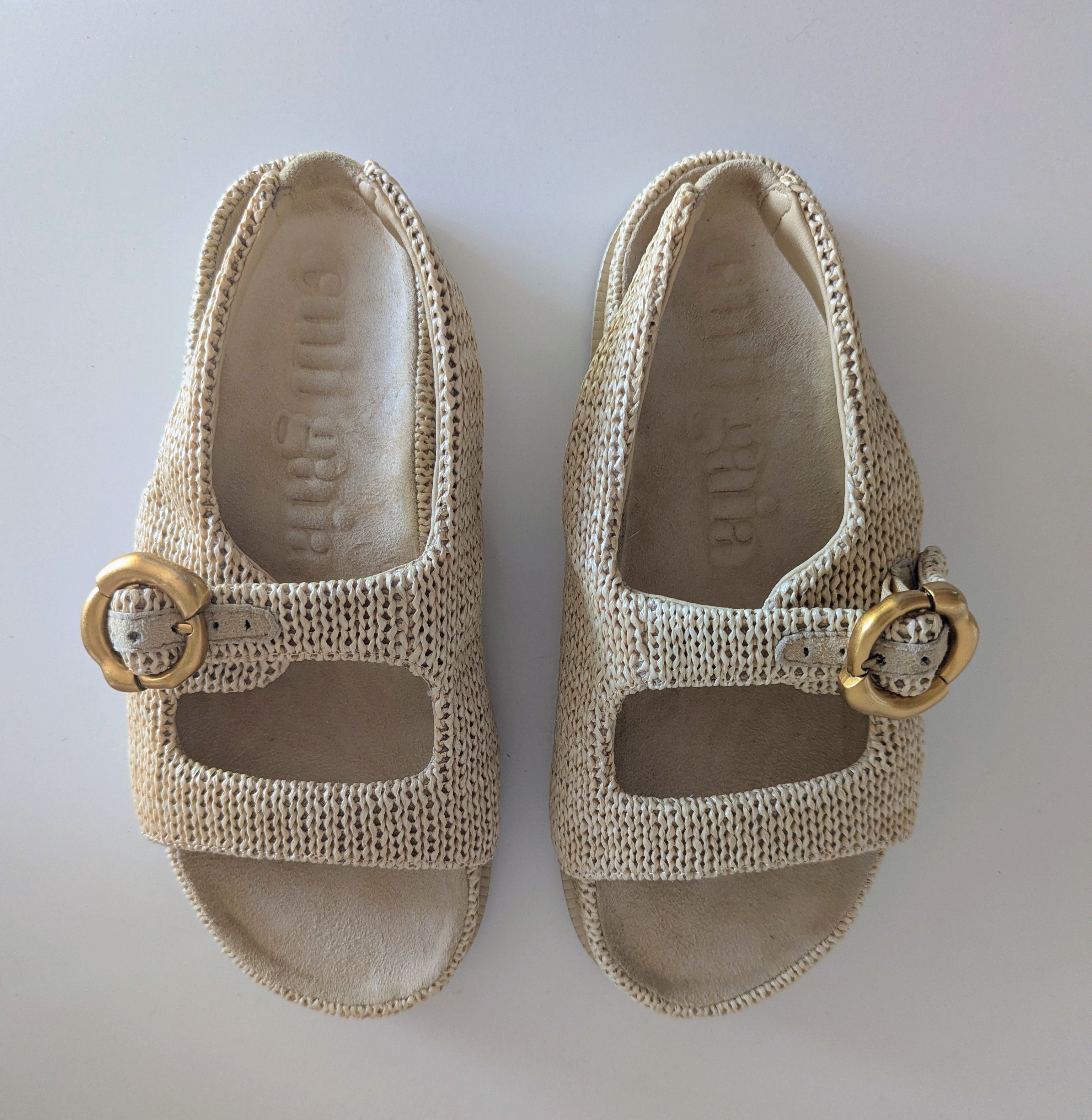 Cult Gaia RARE CULT GAIA Brielle Raffia Sporty Sandals 36.5 Natural Size US 6.5 / IT 36.5 - 3 Thumbnail