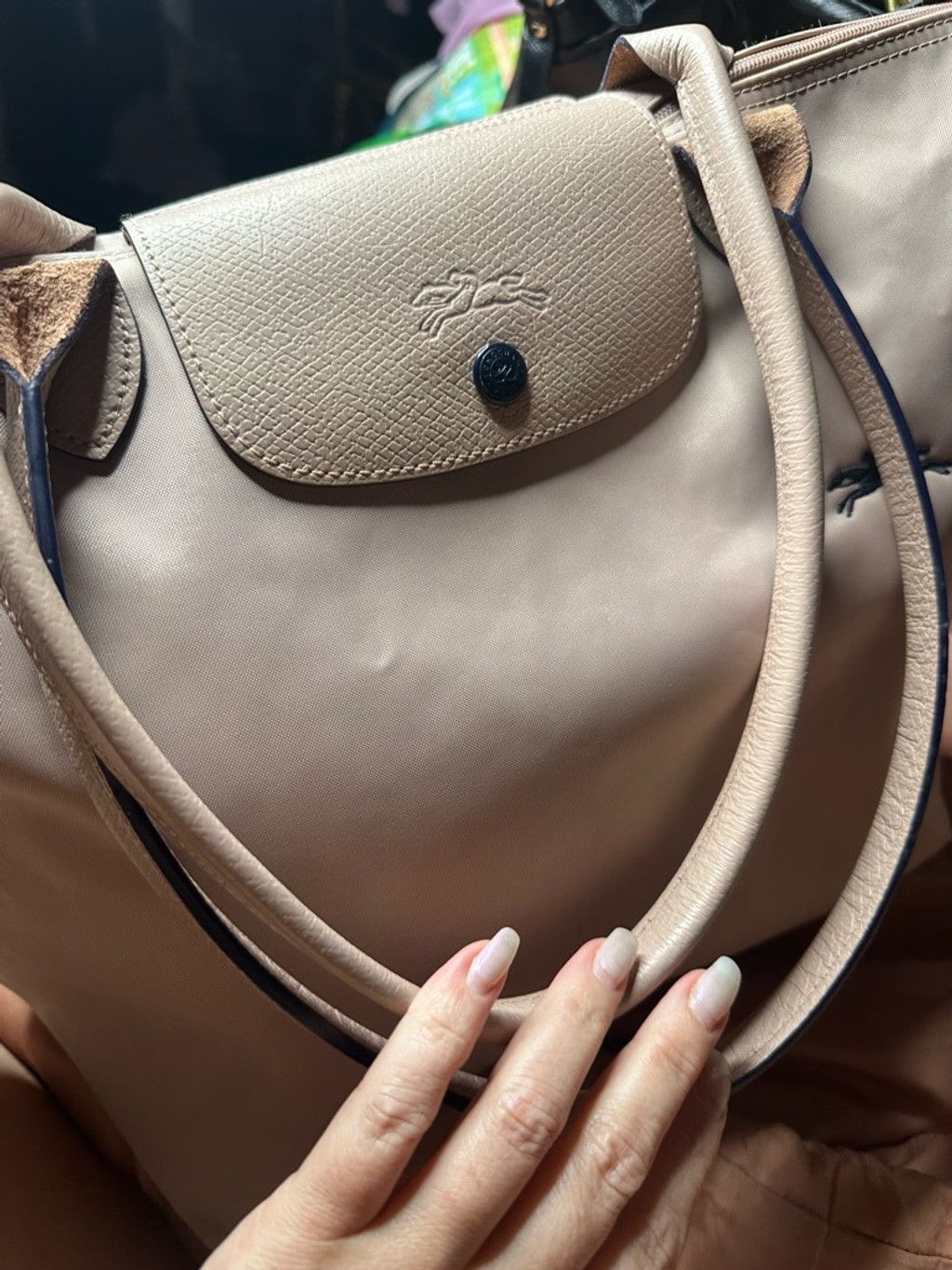 Longchamp LONGCHAMP Le Pliage Club Canvas Bag, Tote Bag Nude Size ONE SIZE - 8 Thumbnail