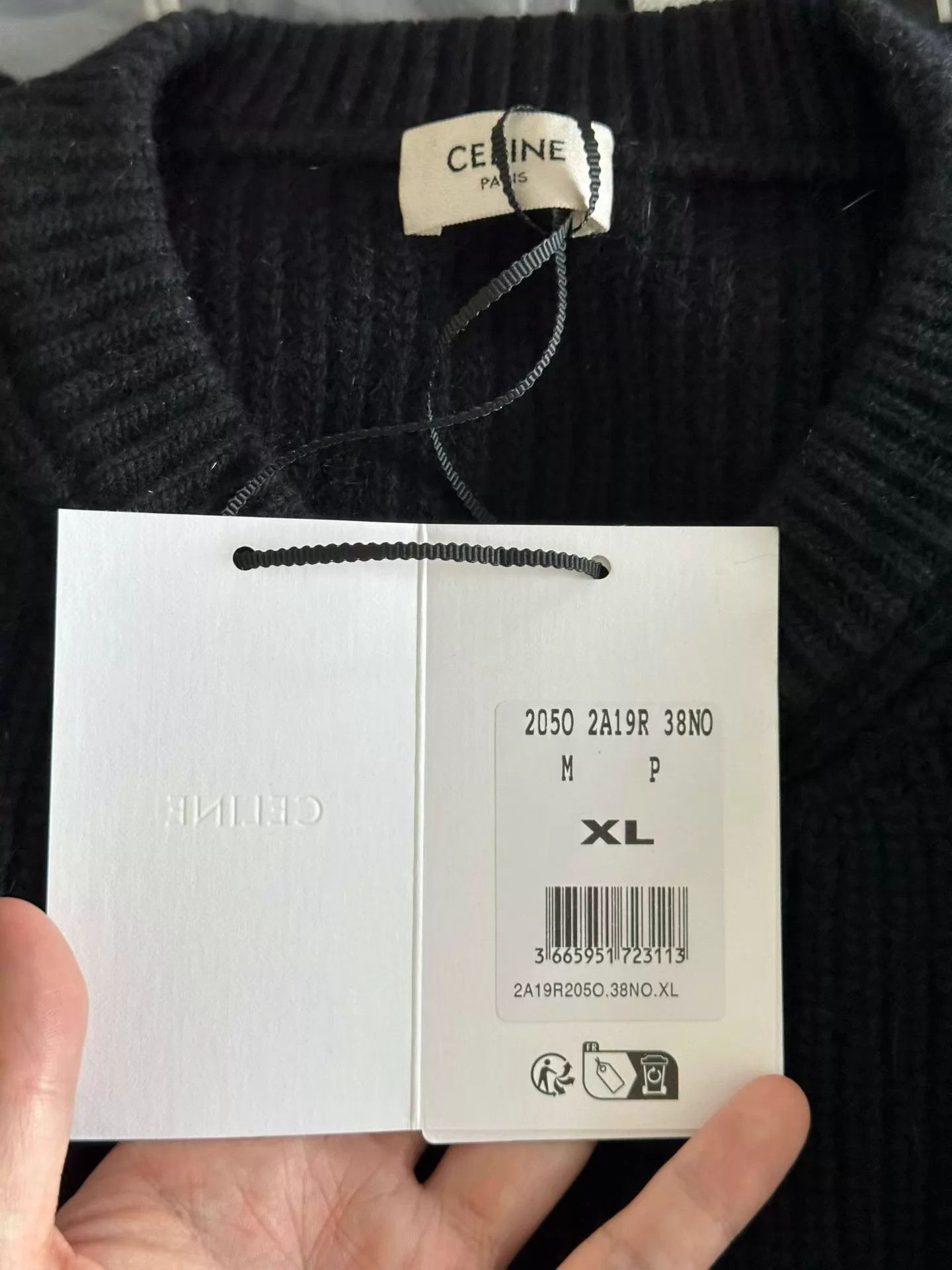 Celine Celine Black It Sweater XL New with Tags Size US XL / EU 56 / 4 - 4 Thumbnail