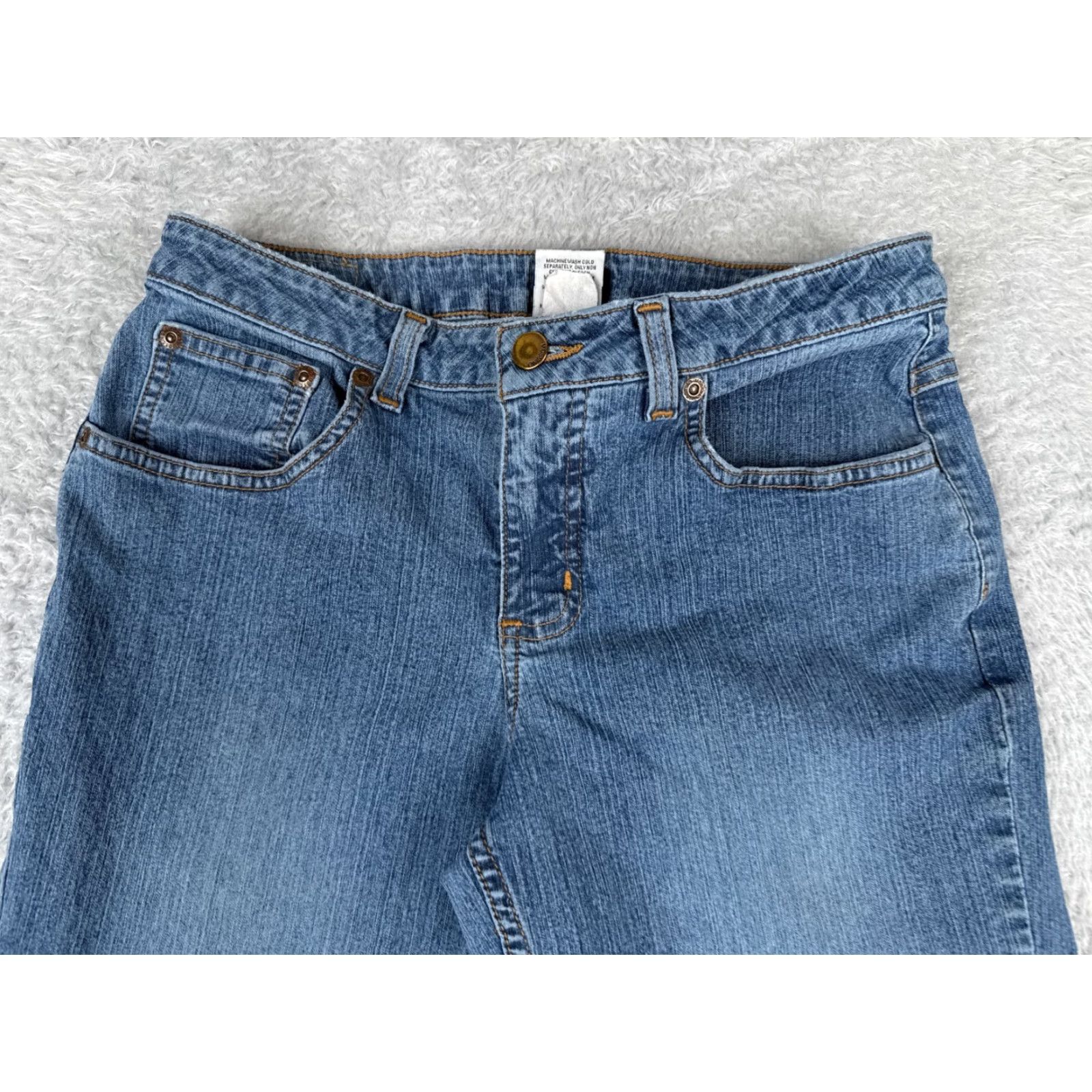 Mossimo Mossimo Premium Jeans Womens 6 Blue Denim Bootcut Mid Rise Cotton Blend 28x25 Size 28" / US 6 / IT 42 - 4 Thumbnail