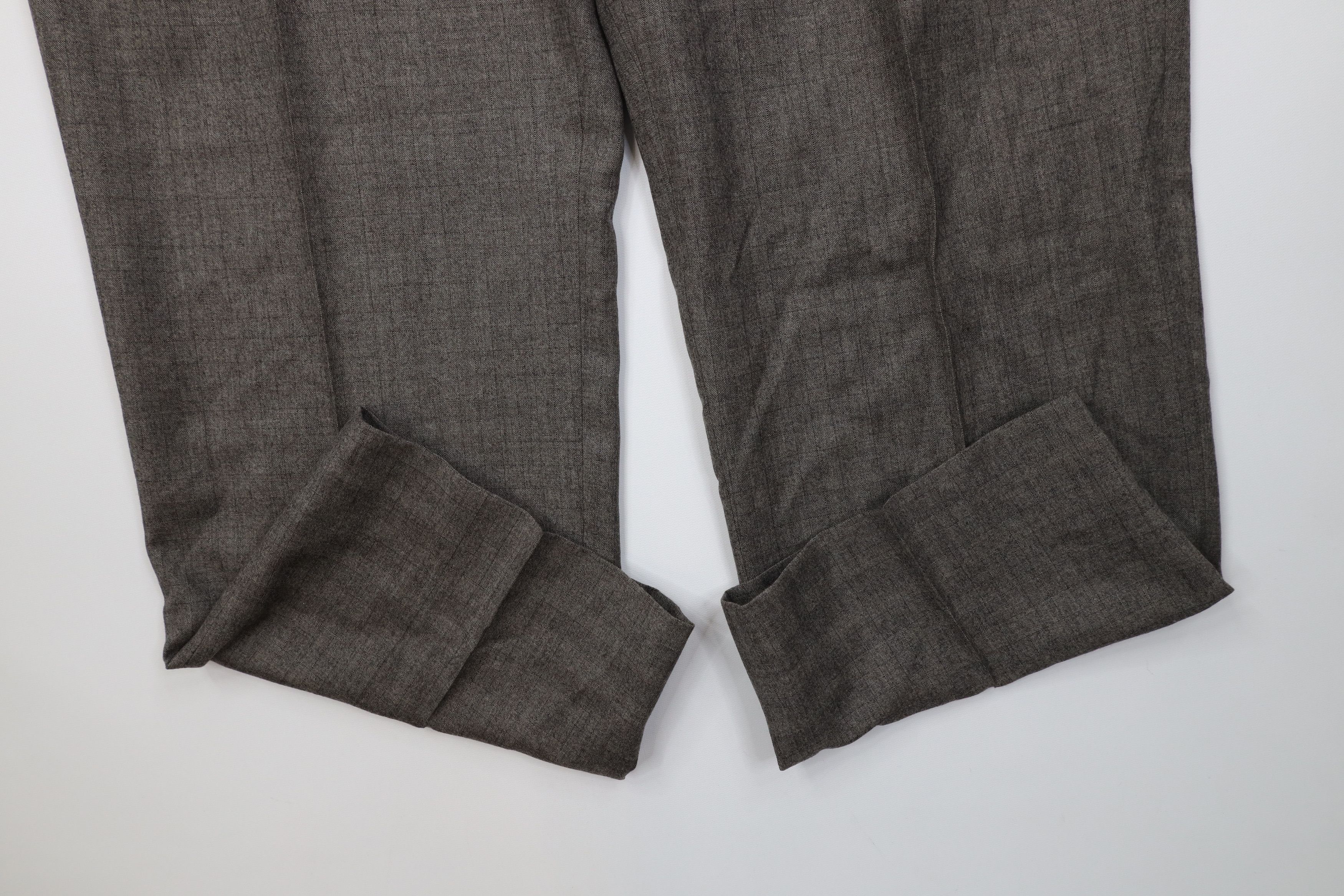 Vintage Vintage 90s Streetwear Flared Wide Leg Chino Pants Plaid Size US 40 / EU 56 - 5 Thumbnail