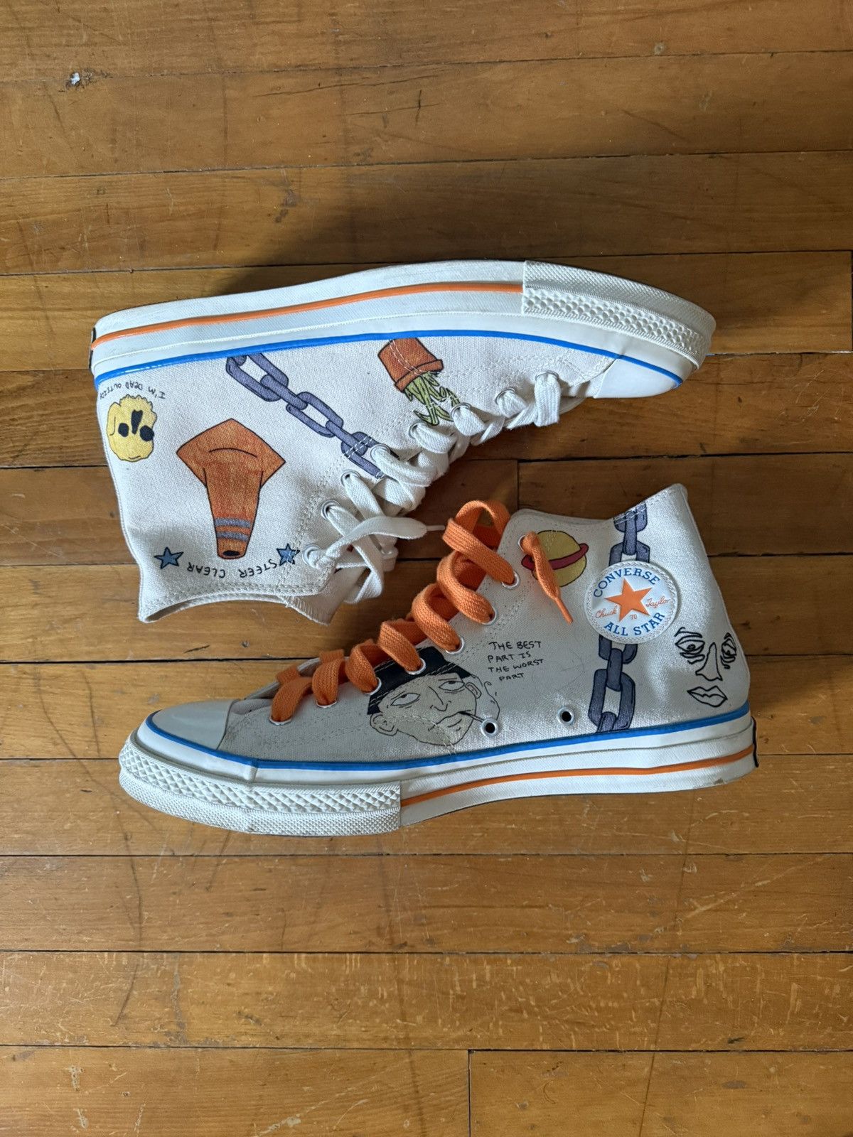 Converse TYLER, THE CREATOR X FOOT LOCKER X CHUCK 70 'ARTIST SERIES' Size US 12 / EU 45 - 2 Thumbnail