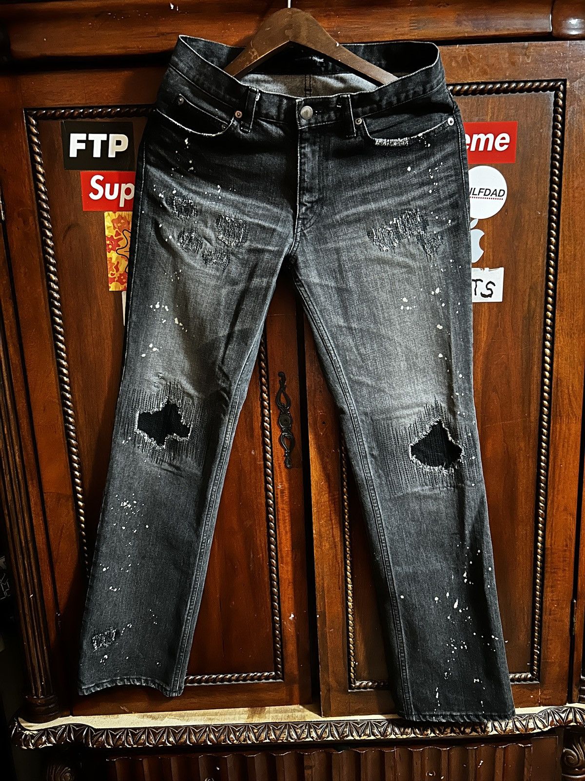 Number (N)ine n(n) Number(N)nine Black Grunge Denim Size 2x32