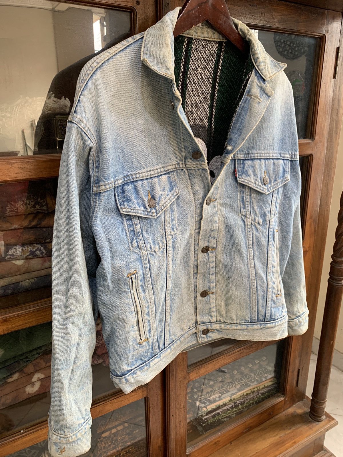 Levi's 90's Levis Type 3 Blanket Custom Maxcian Baja Trucker Jacket Size US L / EU 52-54 / 3 - 2 Thumbnail